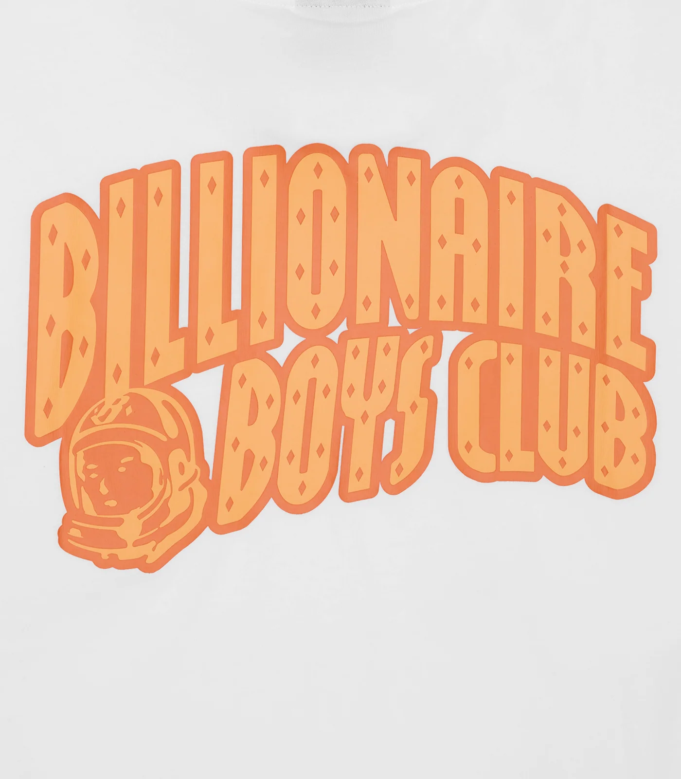 NEON OUTLINE ARCH LOGO L/S T-SHIRT - WHITE/ORANGE - Image 4
