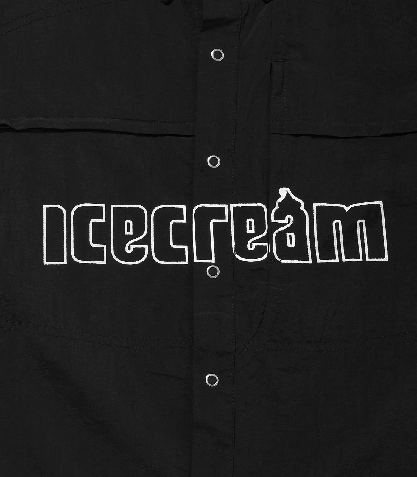 NYLON SHIRT - BLACK - Image 3