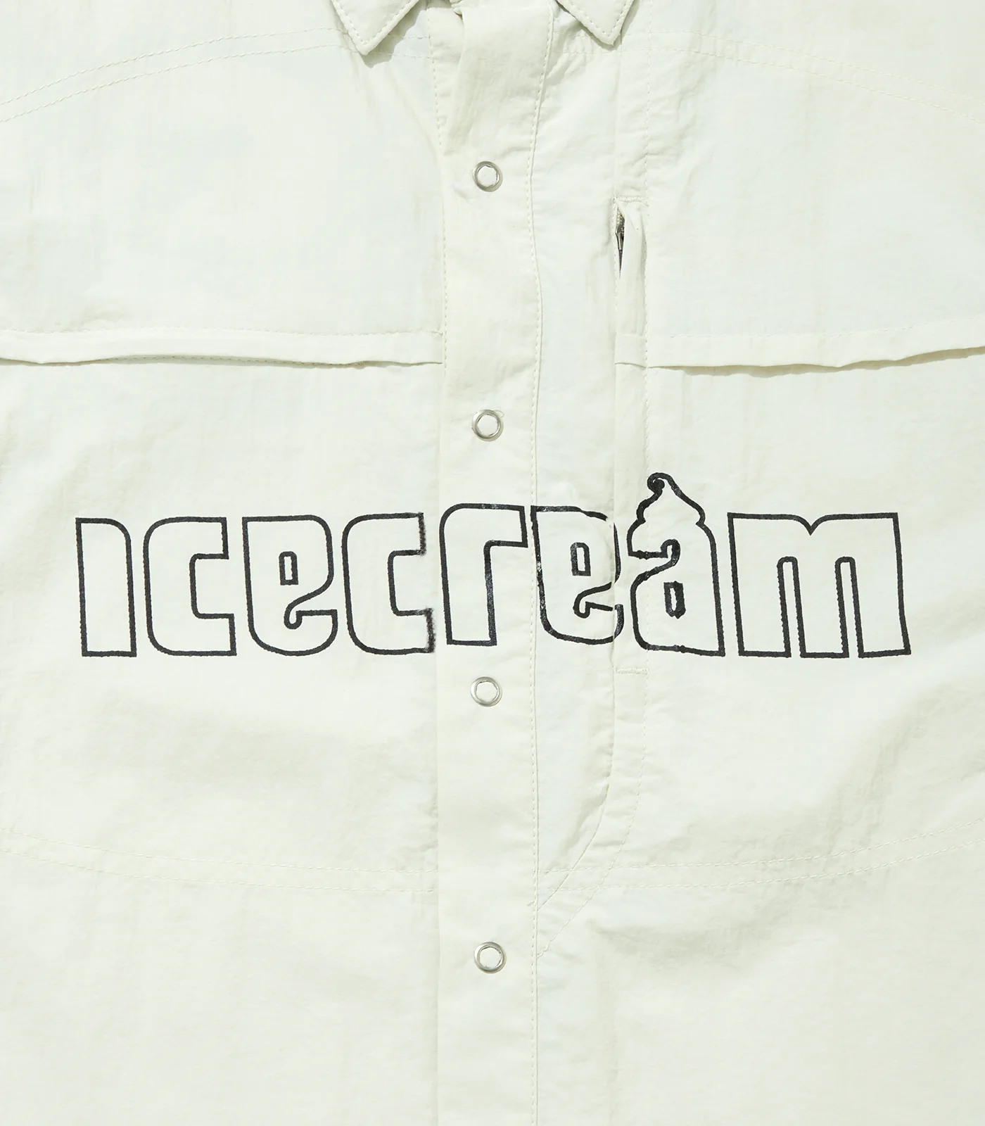 NYLON SHIRT - OFF WHITE - Image 3