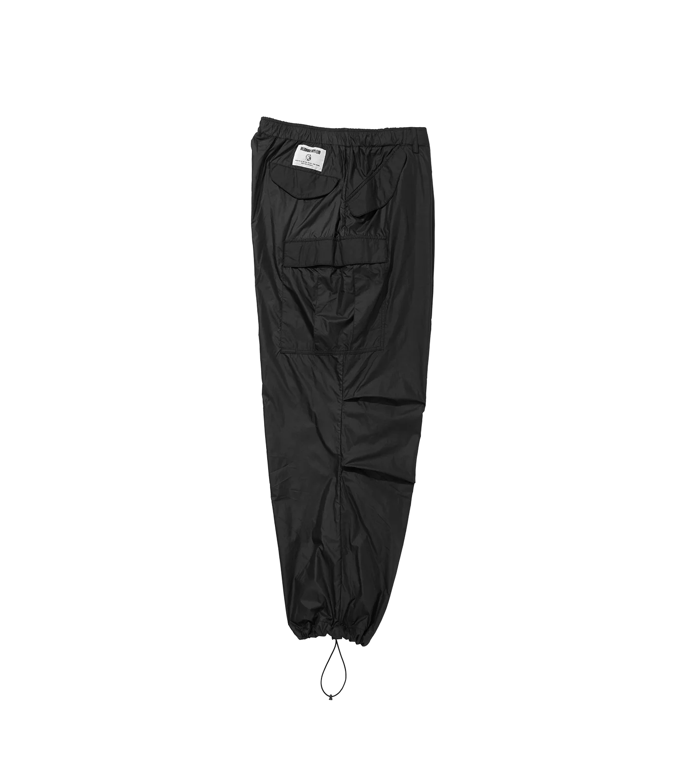 NYLON WIDE CARGO PANTS - BLACK - Image 4