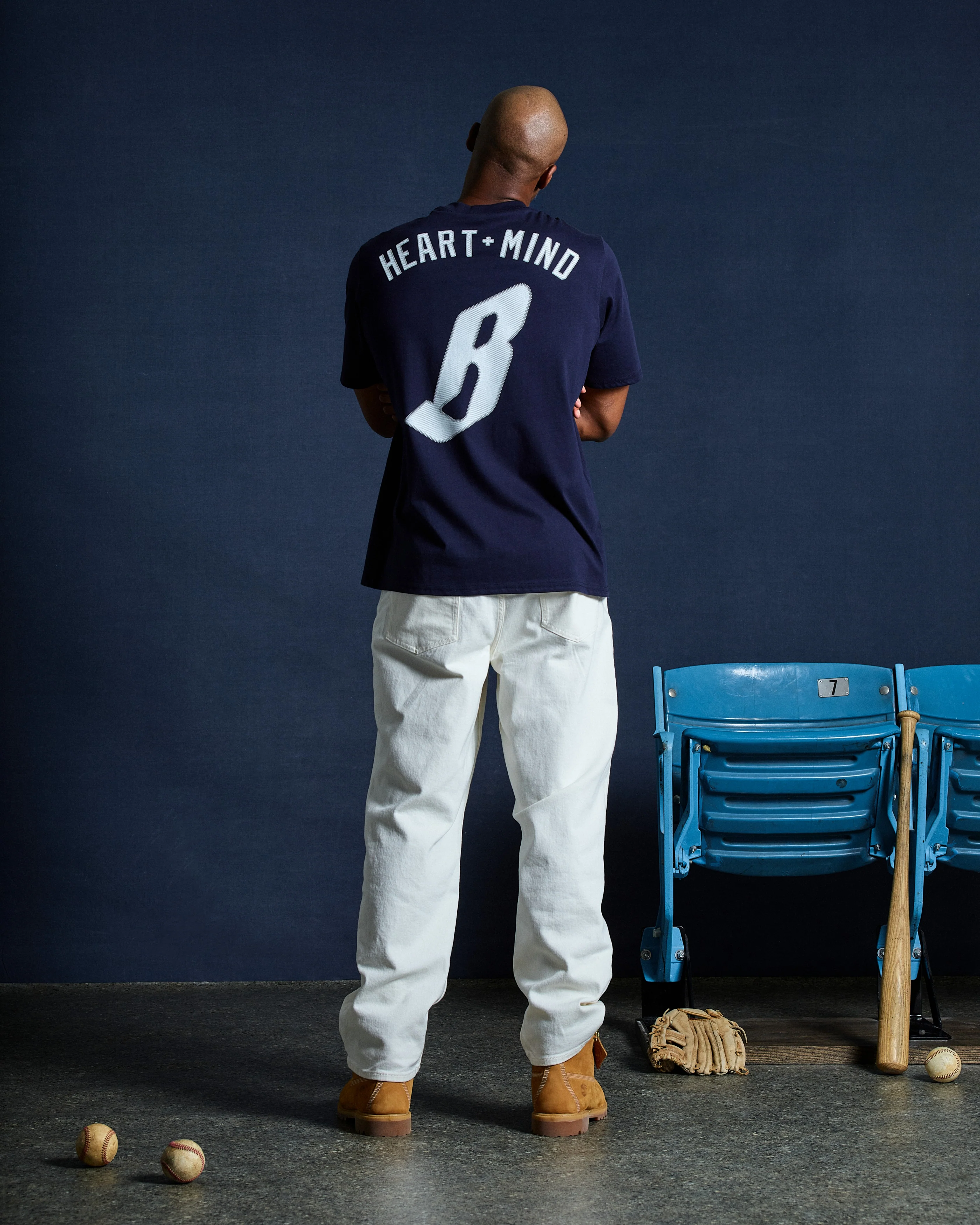 NYY HEART & MIND T-SHIRT - NAVY - Image 4