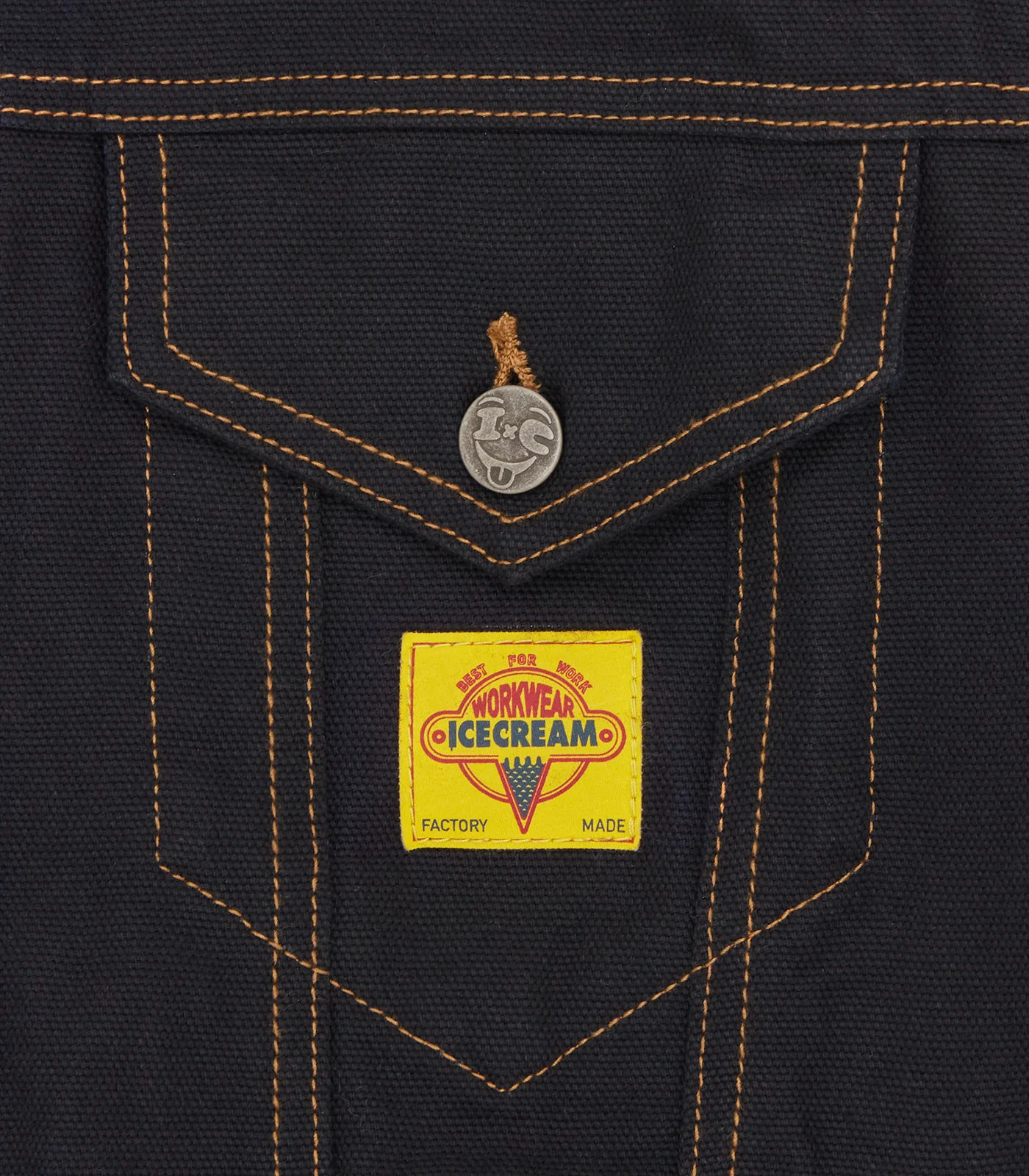 OIL STAINED TRUCKER JACKET - BLUE - Image 3