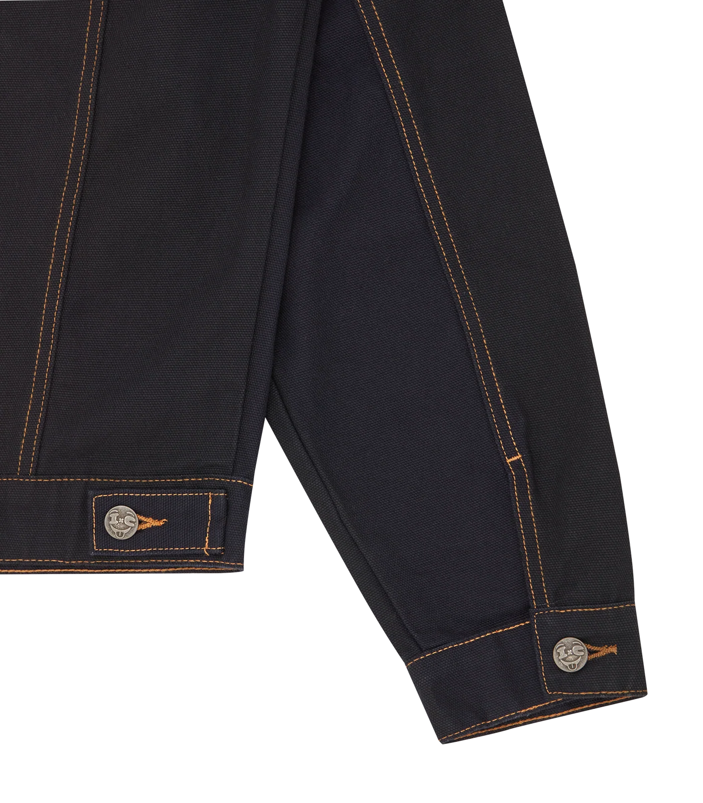 OIL STAINED TRUCKER JACKET - BLUE - Image 4