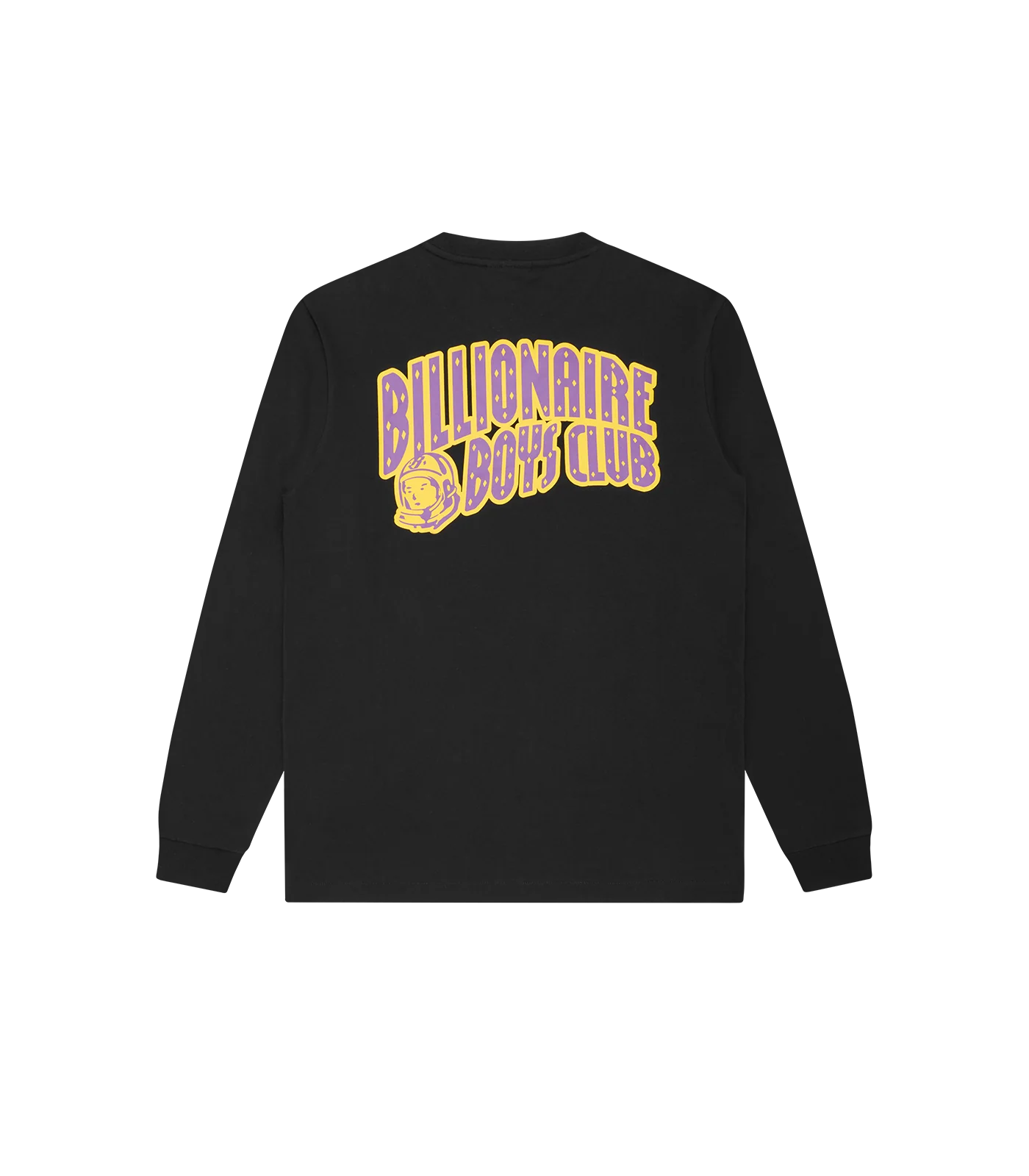 OUTLINE ARCH LOGO L/S T-SHIRT - BLACK/PURPLE - Image 2