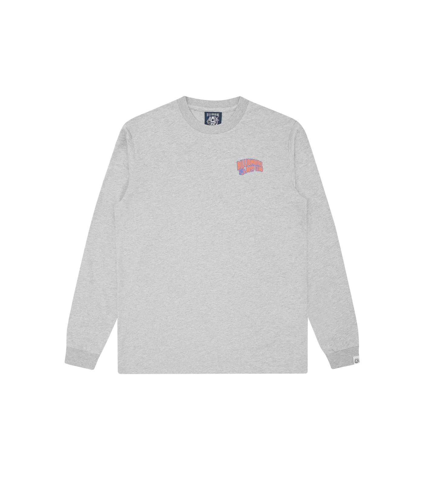 OUTLINE ARCH LOGO L/S T-SHIRT - HEATHER GREY/RED