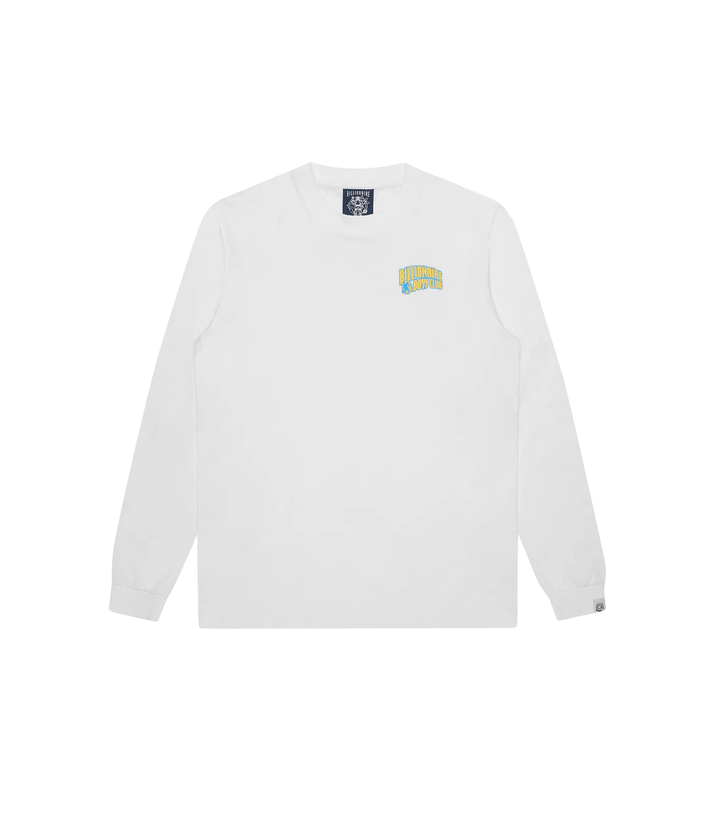 OUTLINE ARCH LOGO L/S T-SHIRT - WHITE/YELLOW