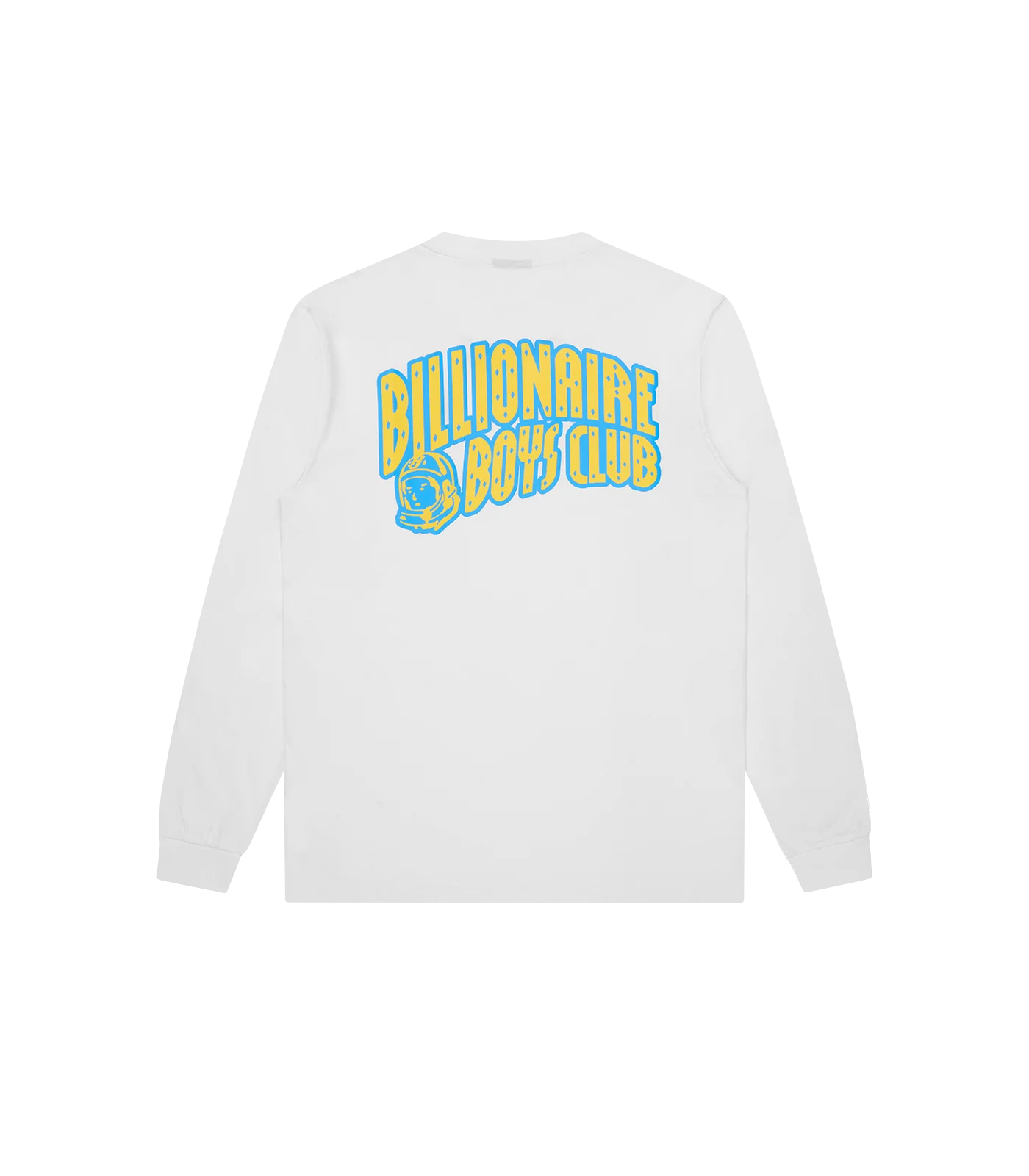 OUTLINE ARCH LOGO L/S T-SHIRT - WHITE/YELLOW - Image 2