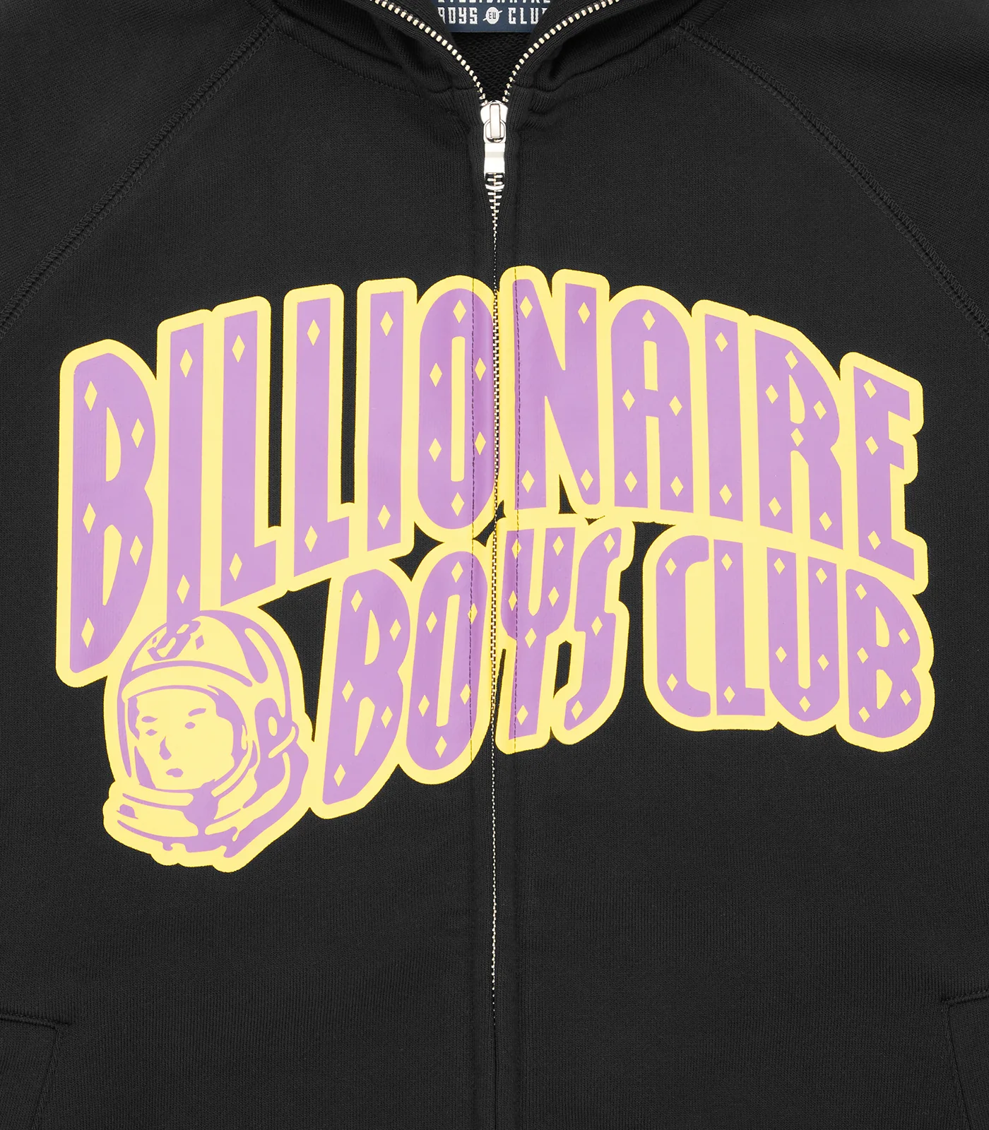 OUTLINE ARCH LOGO ZIP THROUGH HOOD - BLACK/PURPLE - Image 3