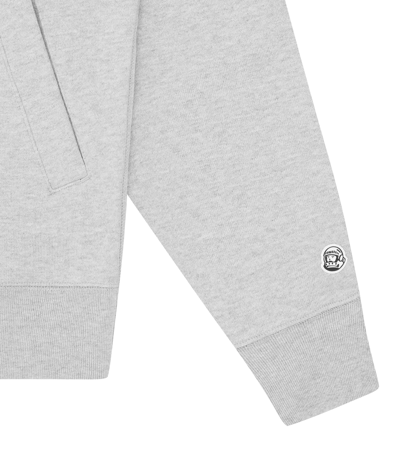 OUTLINE ARCH LOGO ZIP THROUGH HOOD - HEATHER GREY/RED - Image 4