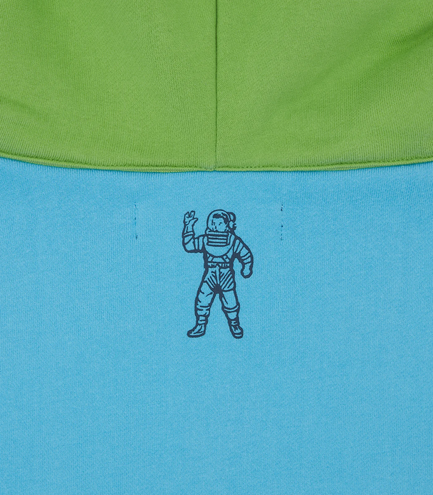 OVERSIZED COLLEGE POPOVER HOOD - BLUE/GREEN - Image 5