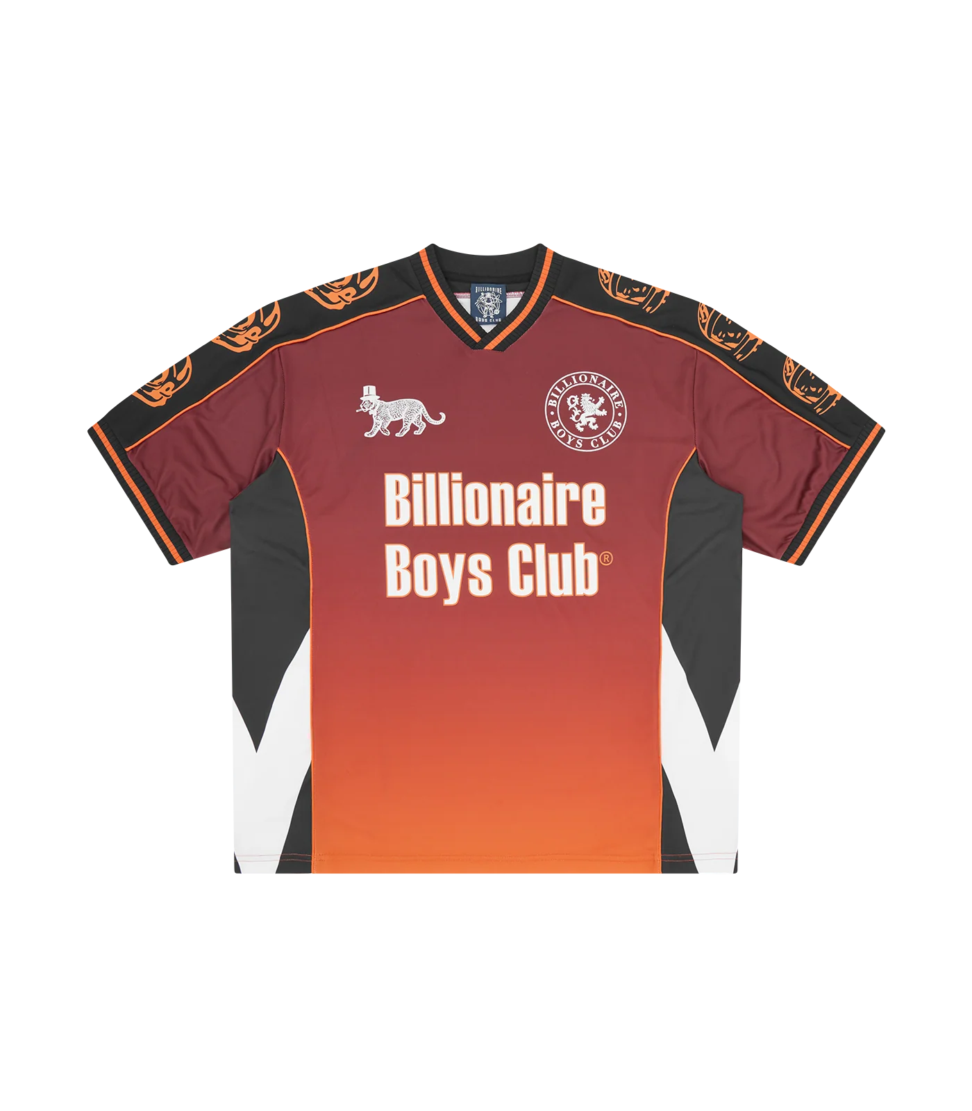 PANELLED FOOTBALL SHIRT - BURGUNDY