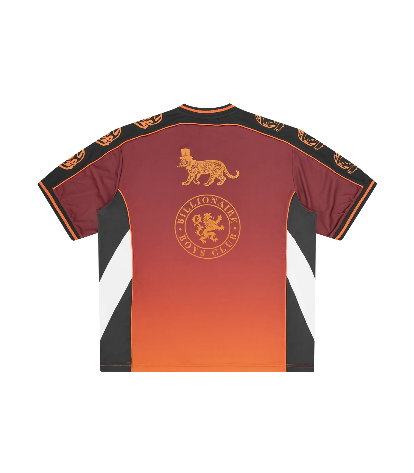 PANELLED FOOTBALL SHIRT - BURGUNDY - Image 3