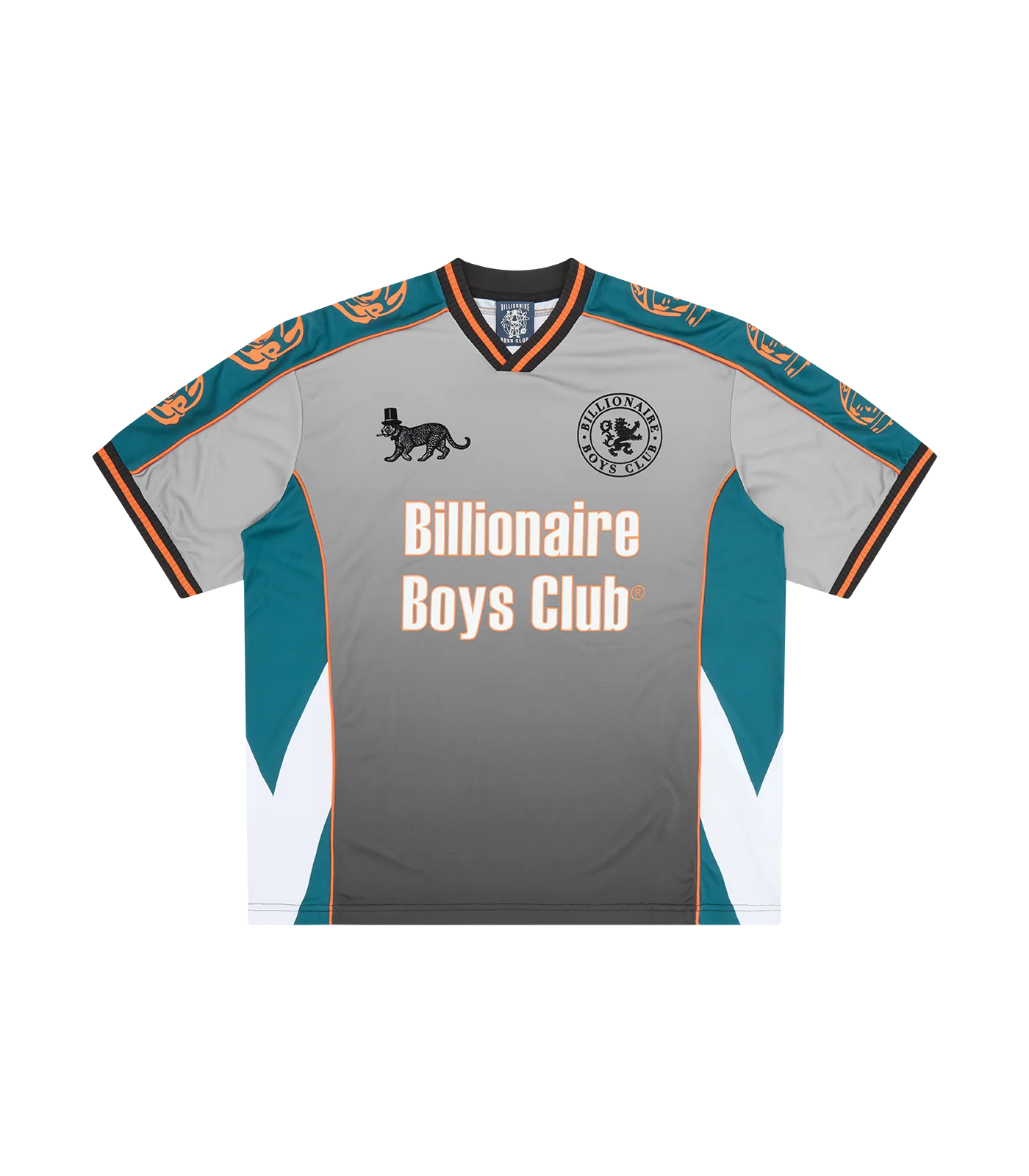 PANELLED FOOTBALL SHIRT - GREY