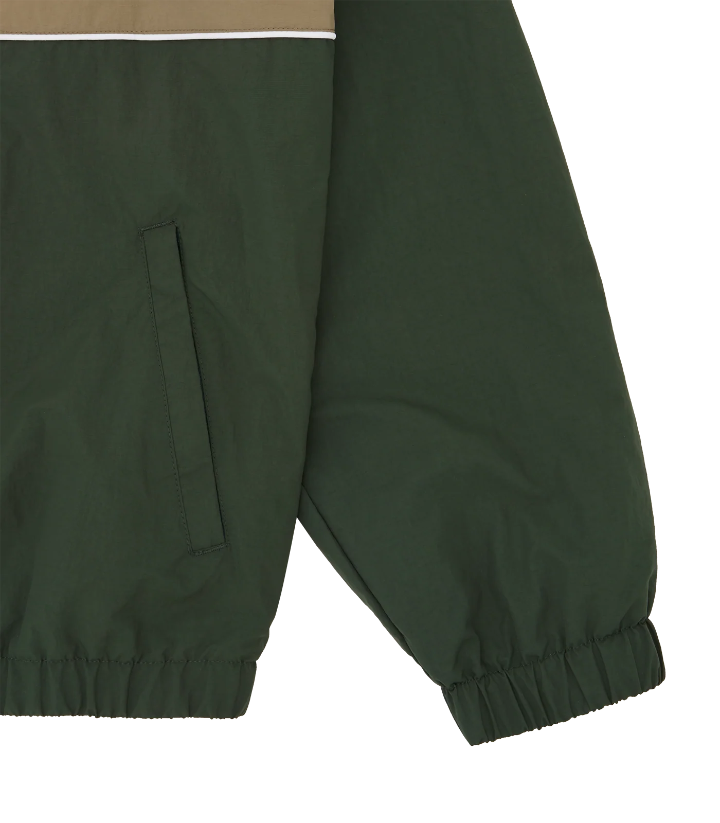 PANELLED NYLON TRACK JACKET - DARK GREEN - Image 6