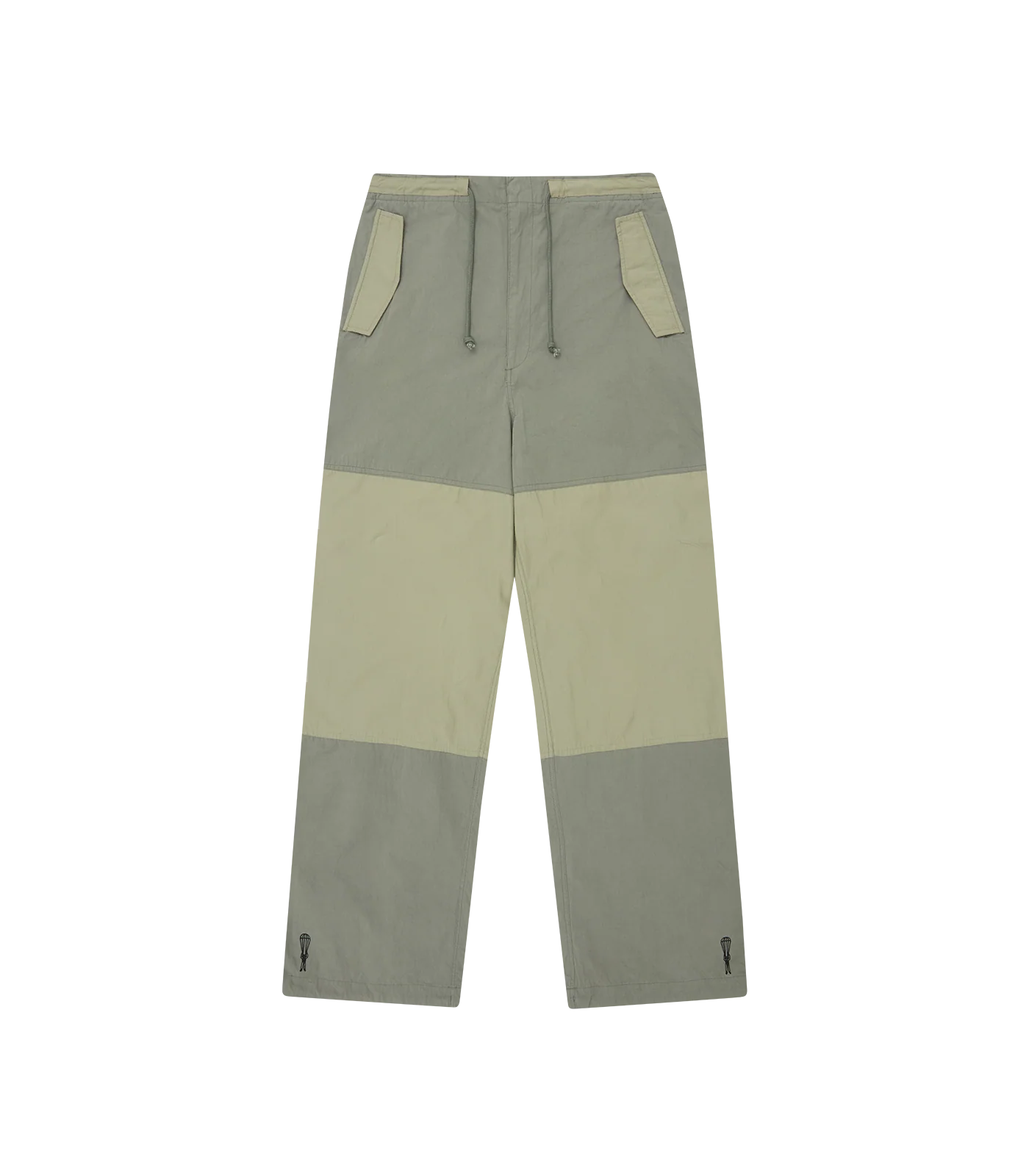 PANELLED PARACHUTE PANTS - KHAKI