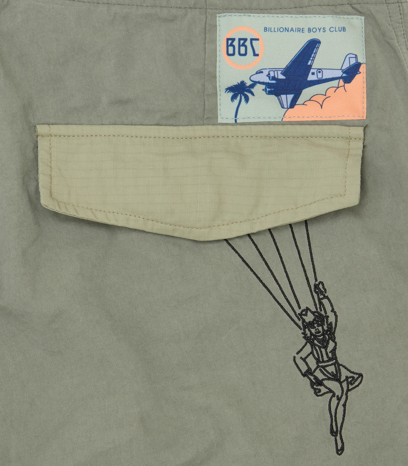 PANELLED PARACHUTE PANTS - KHAKI - Image 5