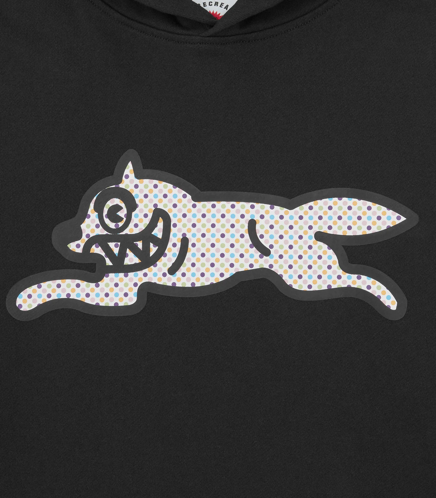 POLKA DOT RUNNING DOG POPOVER HOOD - BLACK - Image 3