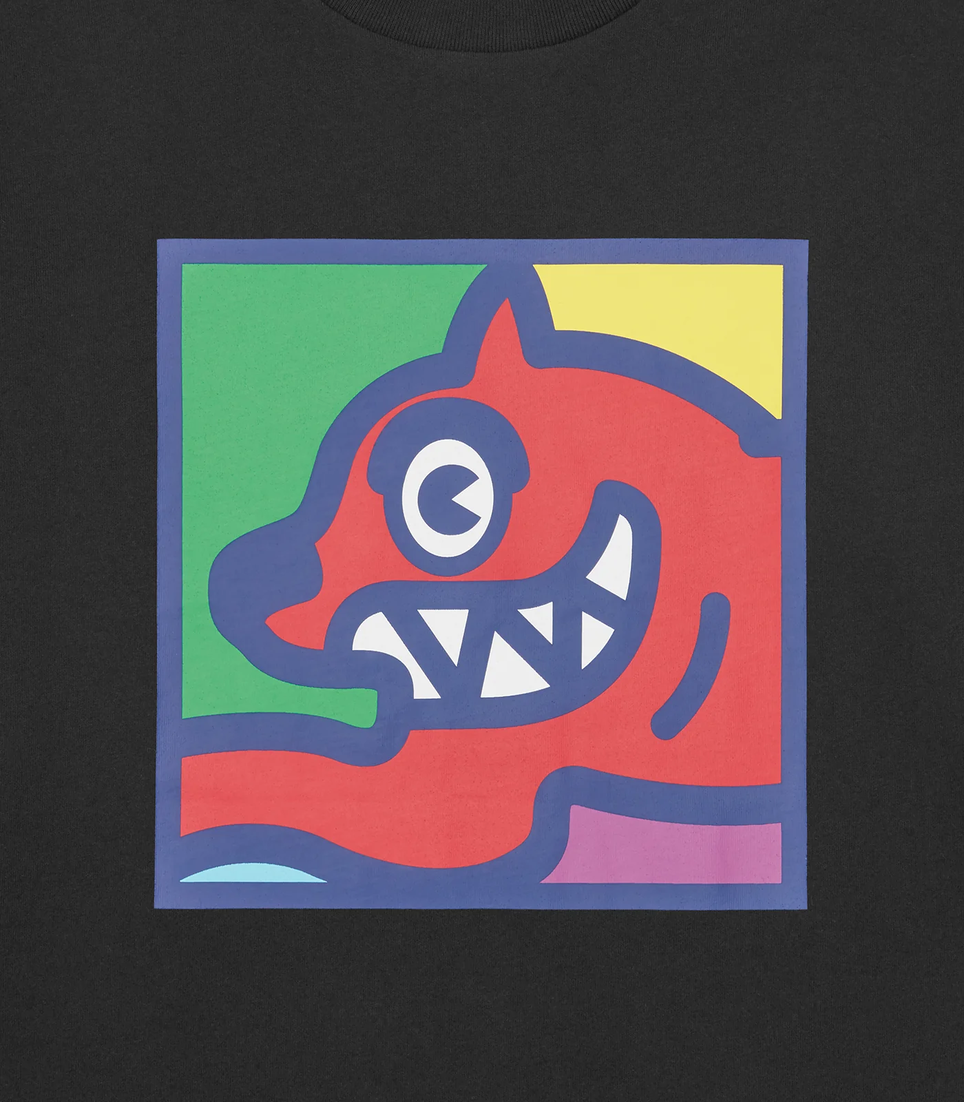POP ART RUNNING DOG L/S T-SHIRT - BLACK - Image 4