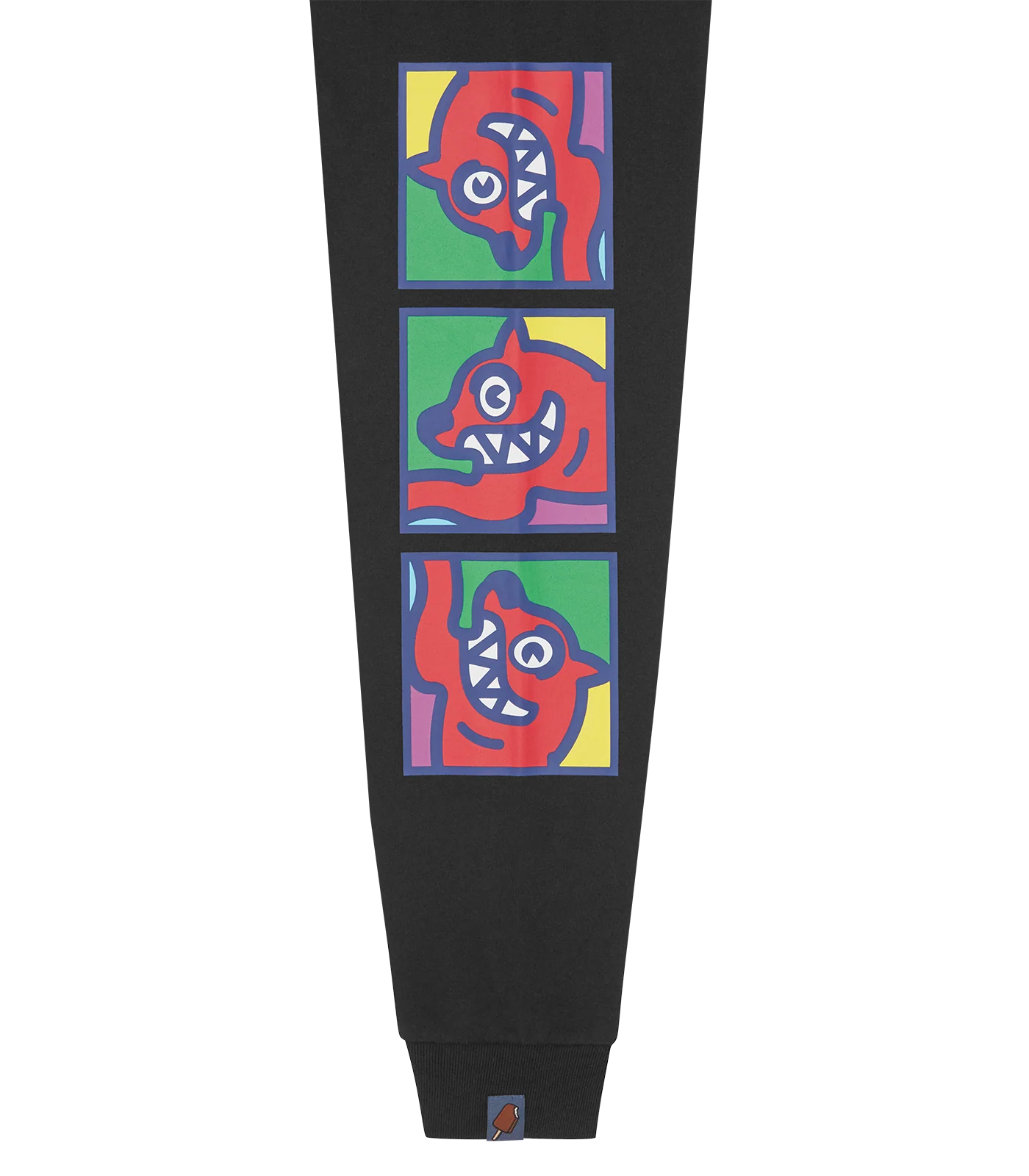 POP ART RUNNING DOG L/S T-SHIRT - BLACK - Image 5