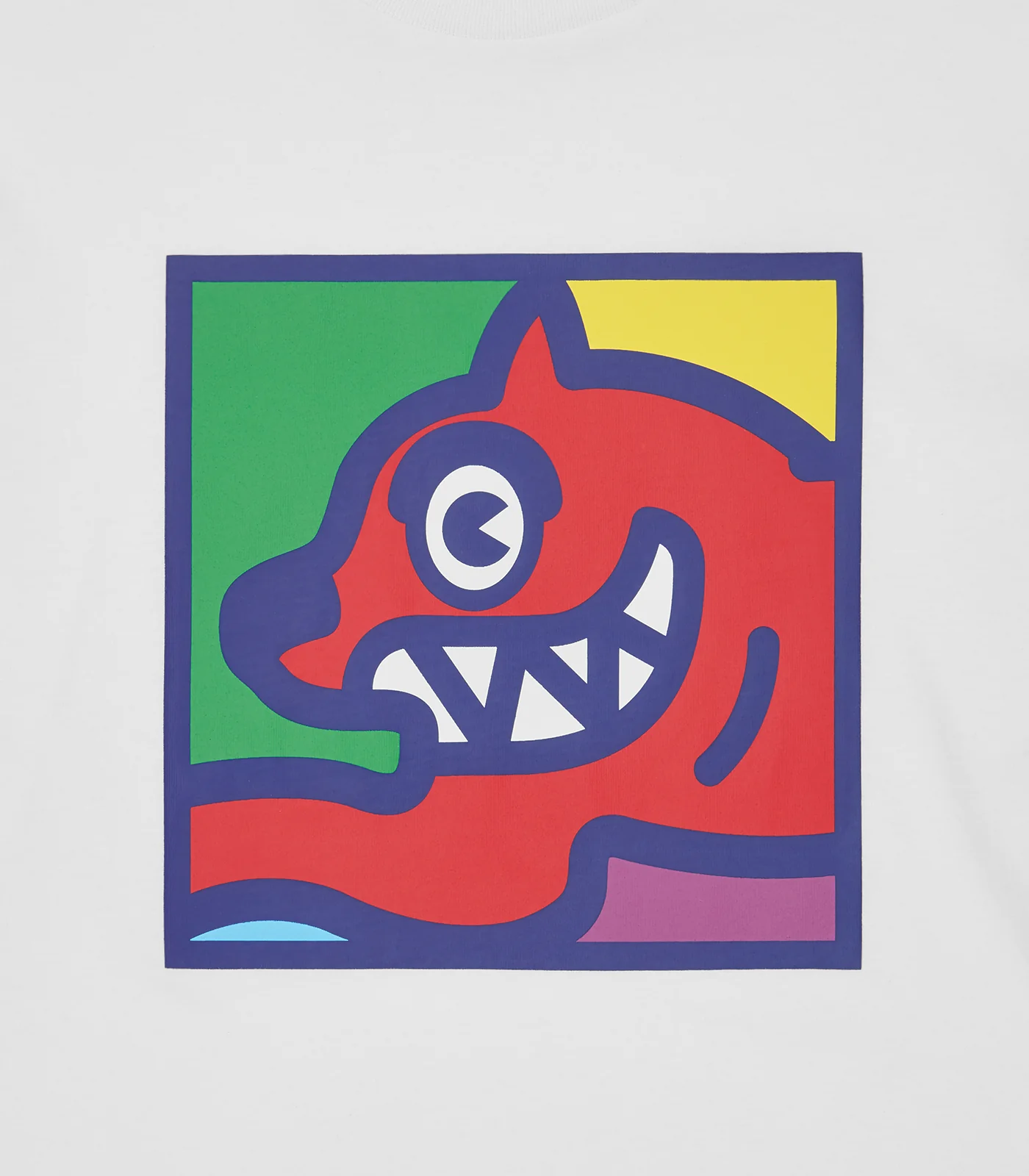 POP ART RUNNING DOG L/S T-SHIRT - WHITE - Image 4