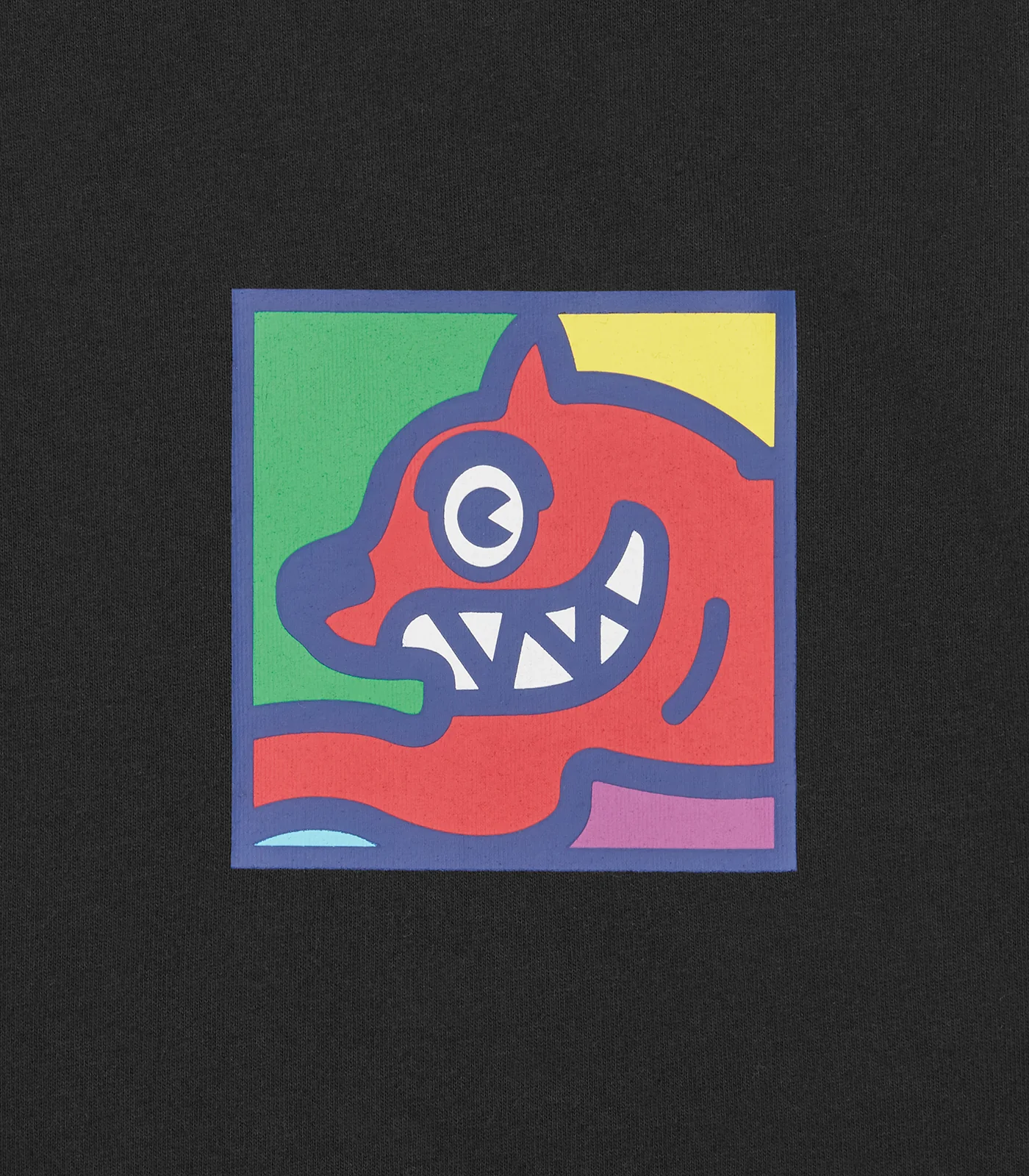 POP ART RUNNING DOG T-SHIRT - BLACK - Image 3