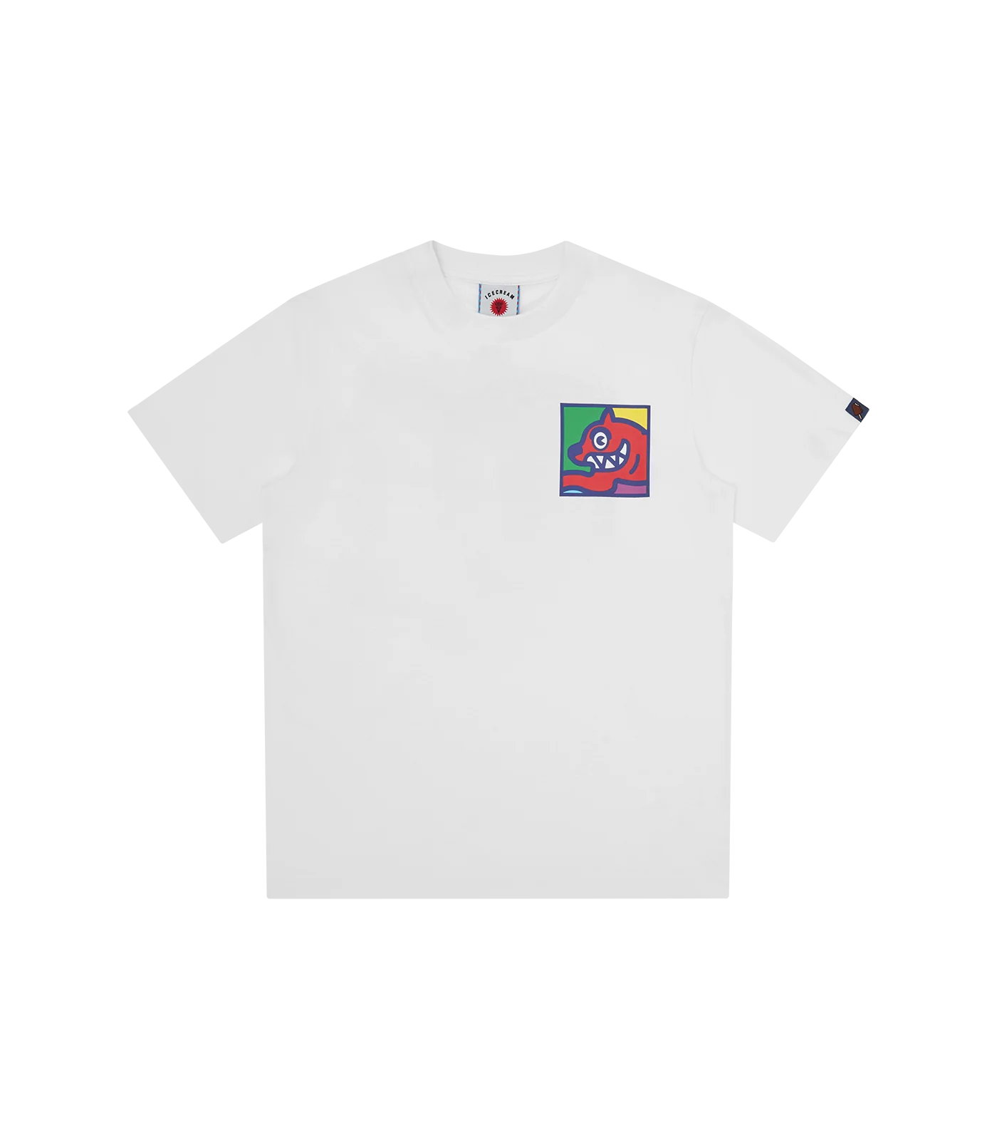POP ART RUNNING DOG T-SHIRT - WHITE