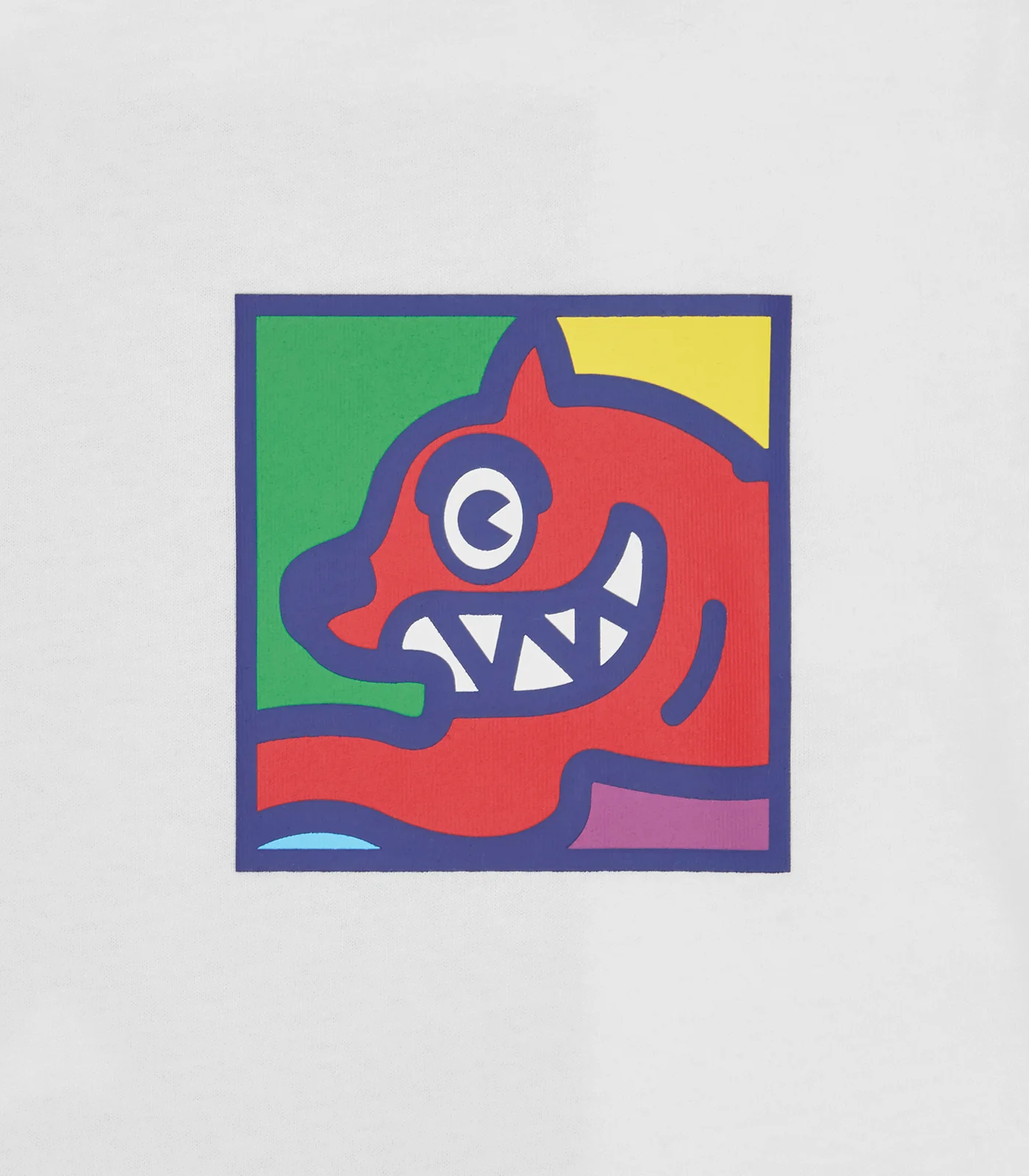 POP ART RUNNING DOG T-SHIRT - WHITE - Image 3