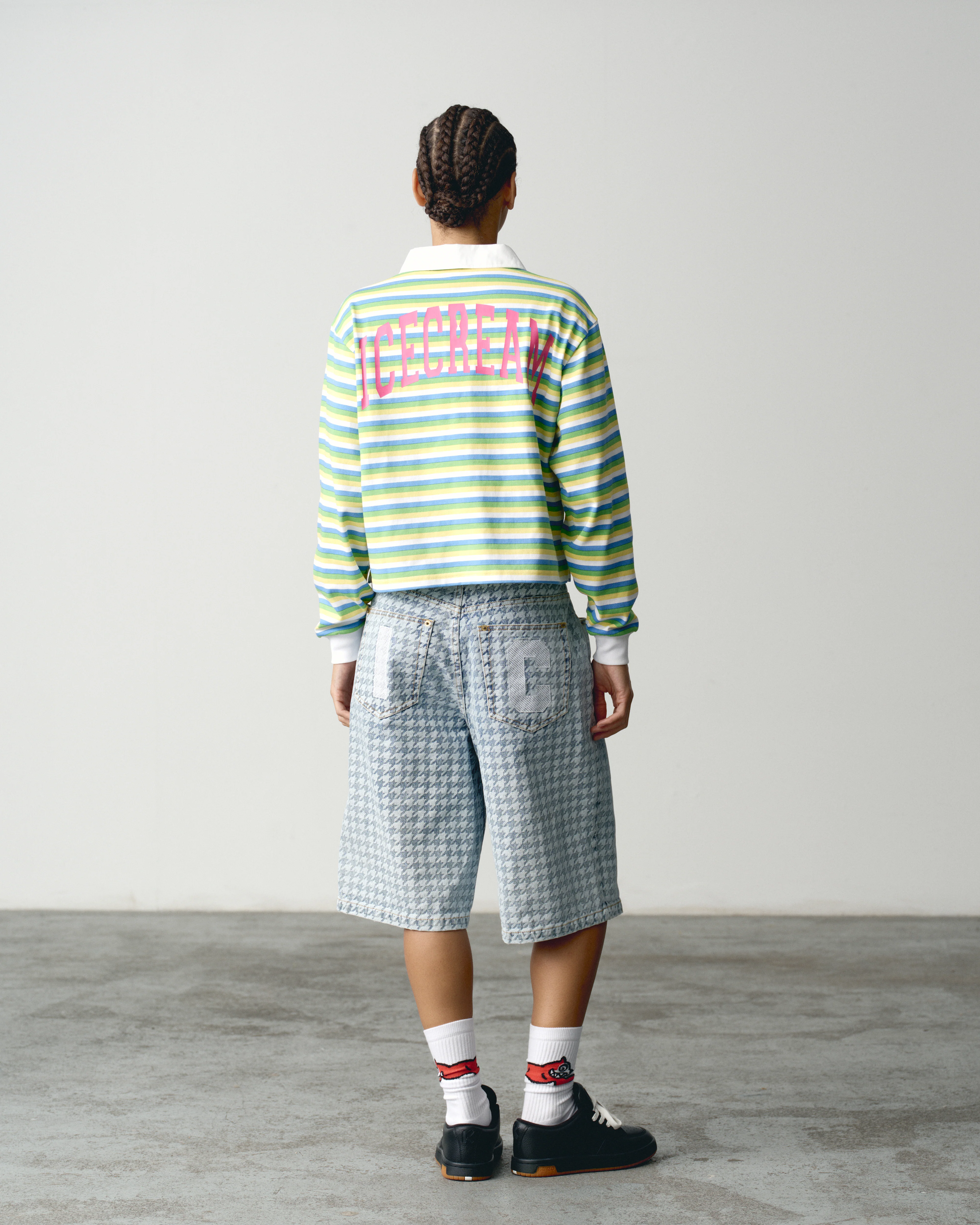 POPSICLE STRIPED CROPPED RUGBY SHIRT - MULTI - Image 4