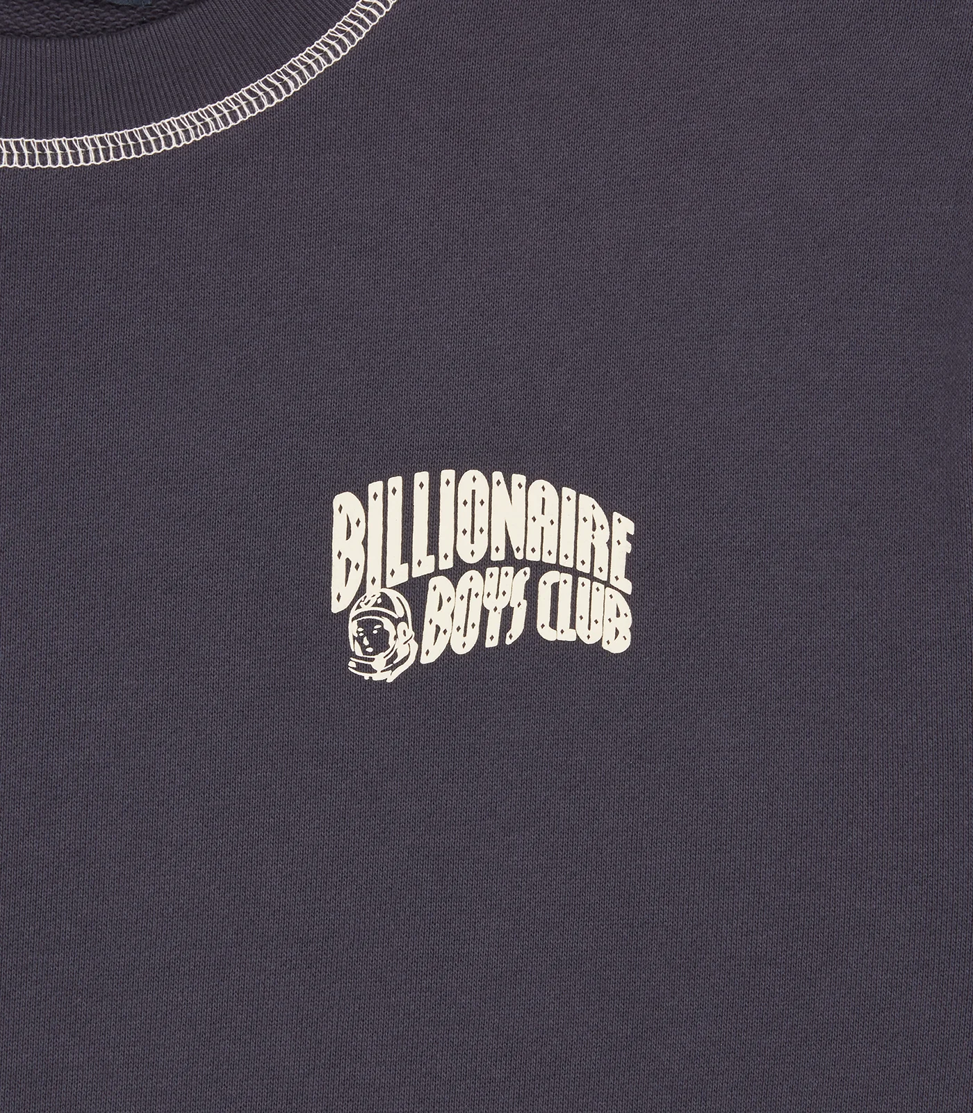 SMALL ARCH LOGO CONTRAST STITCH CREWNECK - NAVY - Image 3
