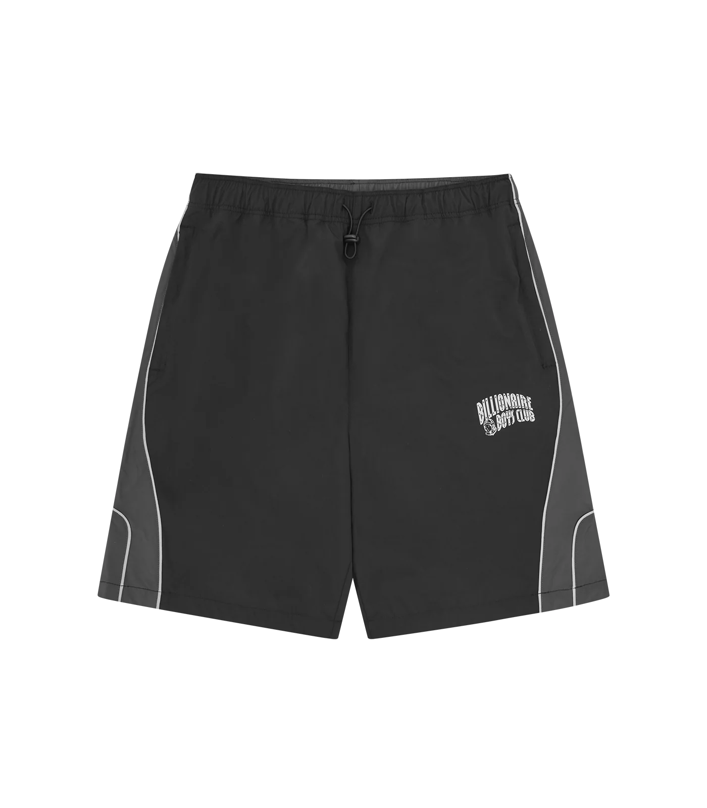 REFLECTIVE ARCH LOGO TRACK SHORTS - BLACK