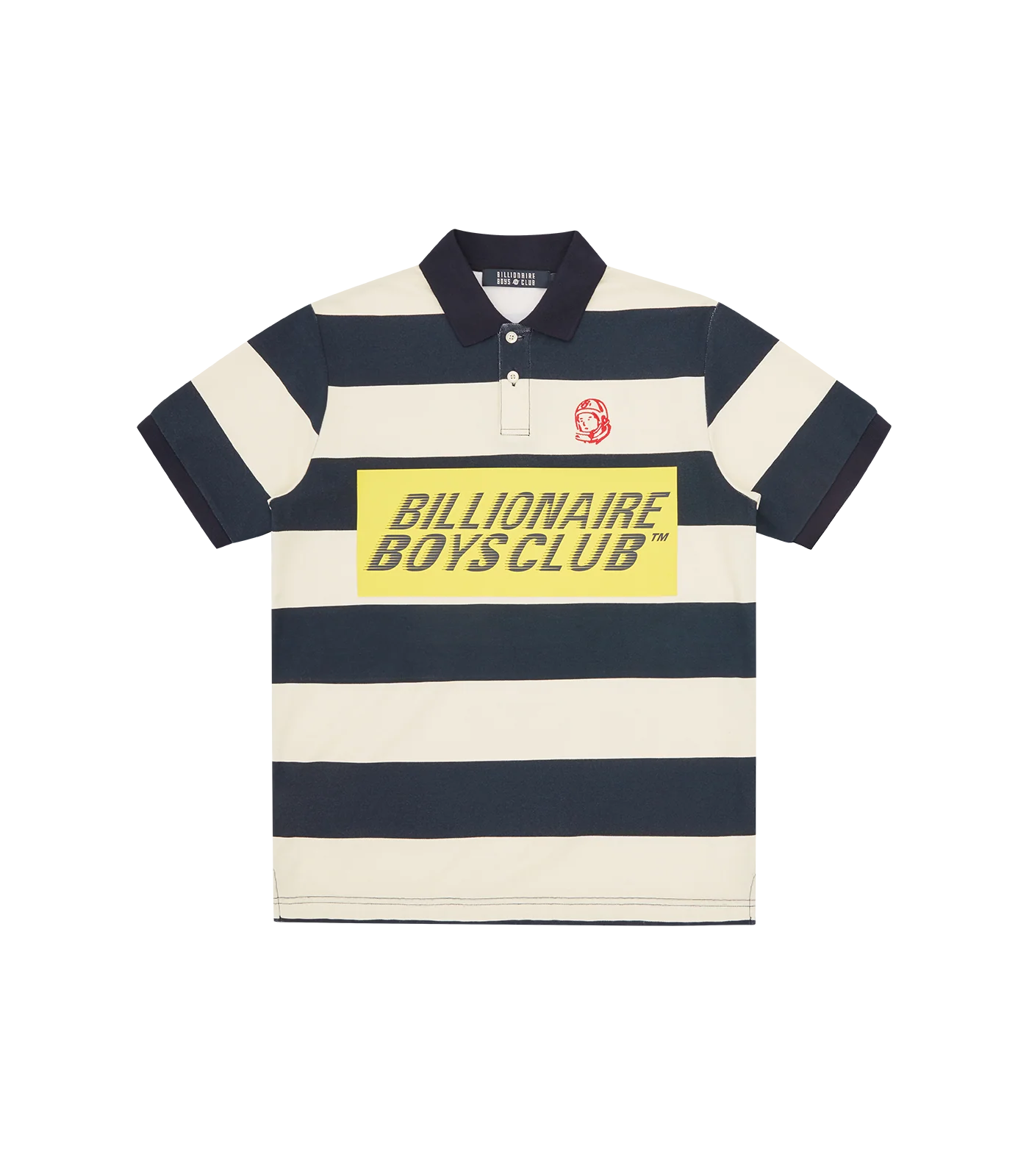 REGATTA STRIPE POLO SHIRT - NAVY/ECRU