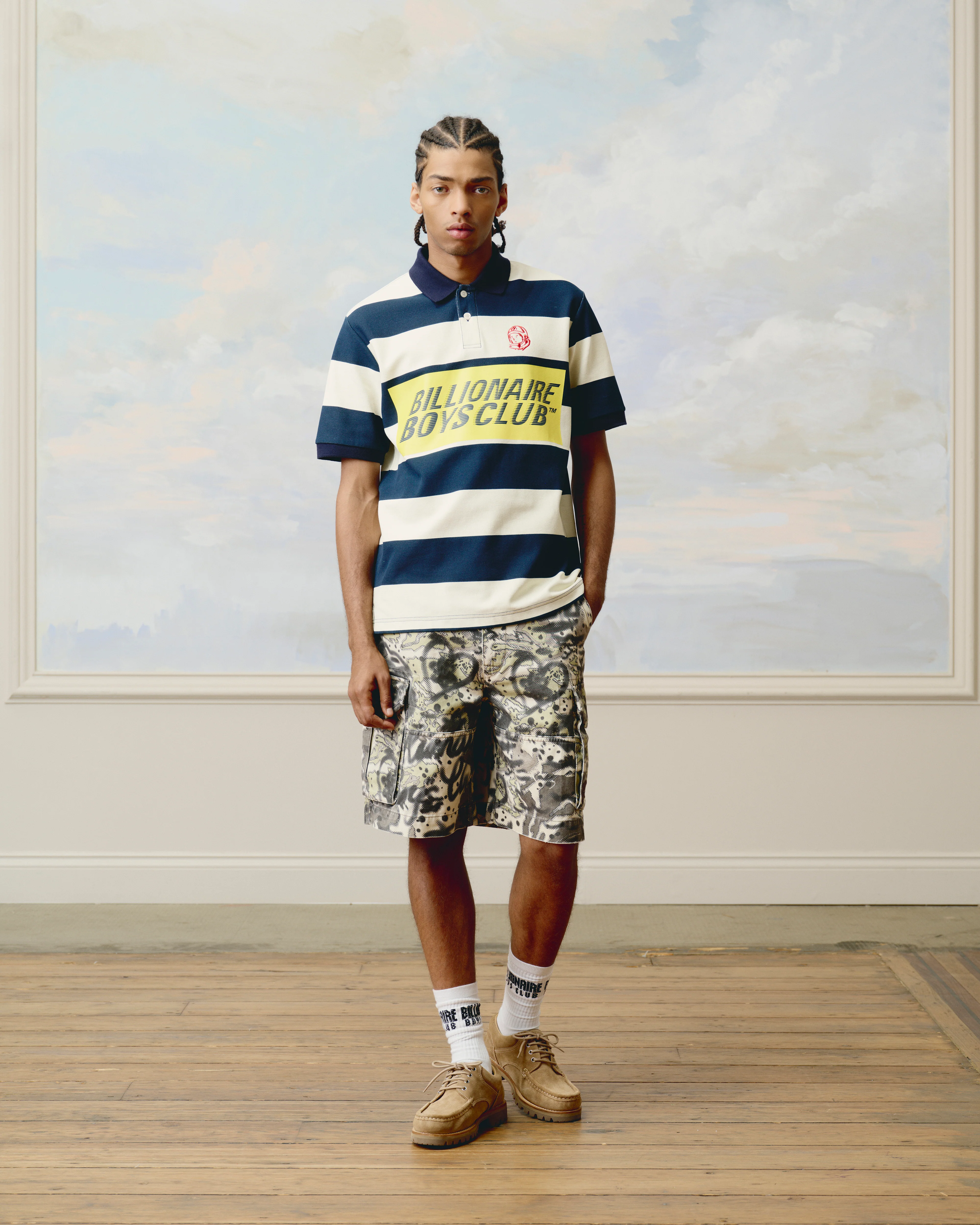 REGATTA STRIPE POLO SHIRT - NAVY/ECRU - Image 2