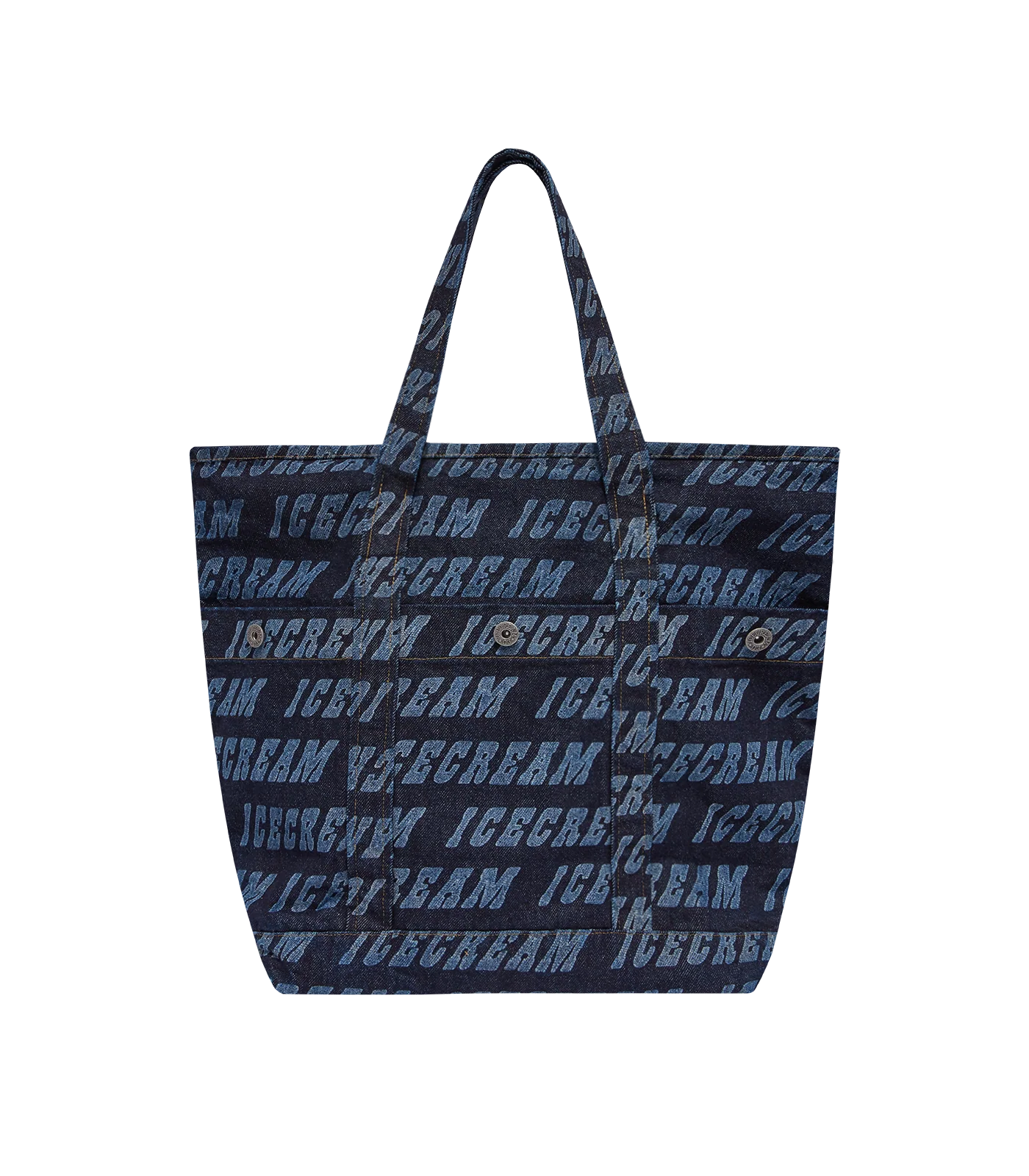 REPEAT LOGO DENIM TOTE BAG - INDIGO