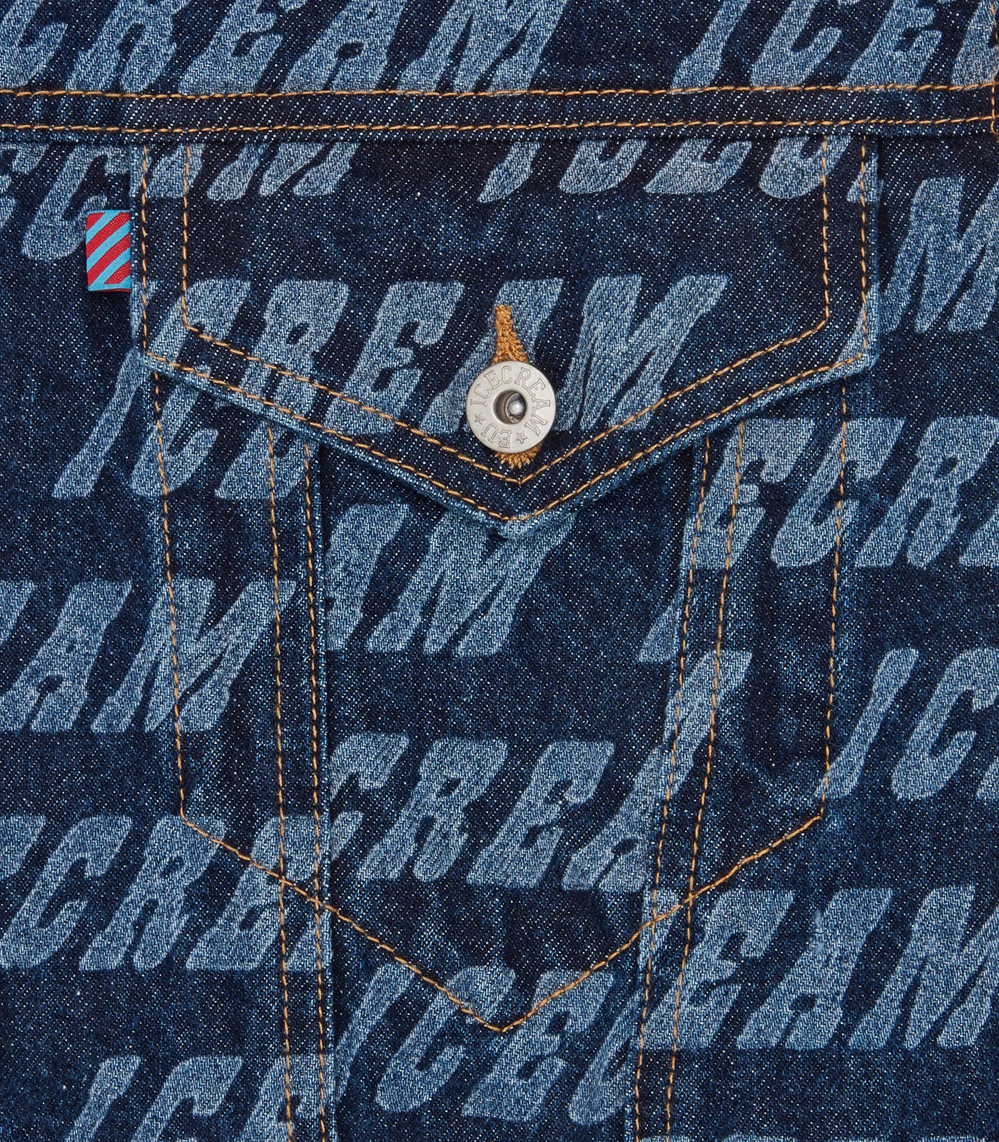 REPEAT LOGO DENIM TRUCKER JACKET - INDIGO - Image 6