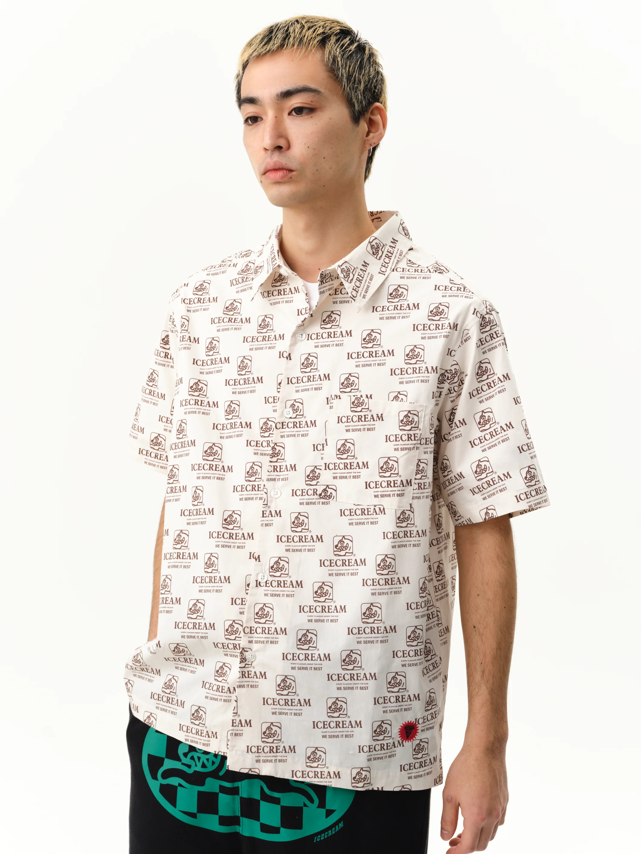 REPEAT PRINT SS SHIRT - OFF WHITE - Image 3