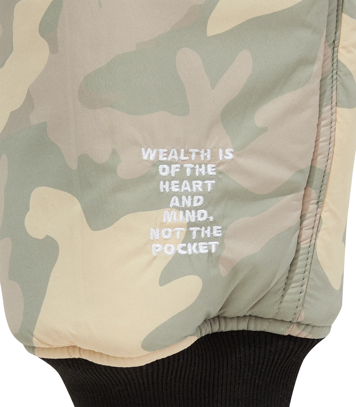 REVERSIBLE NYLON MA-1 BOMBER - BLACK/CAMO - Image 9