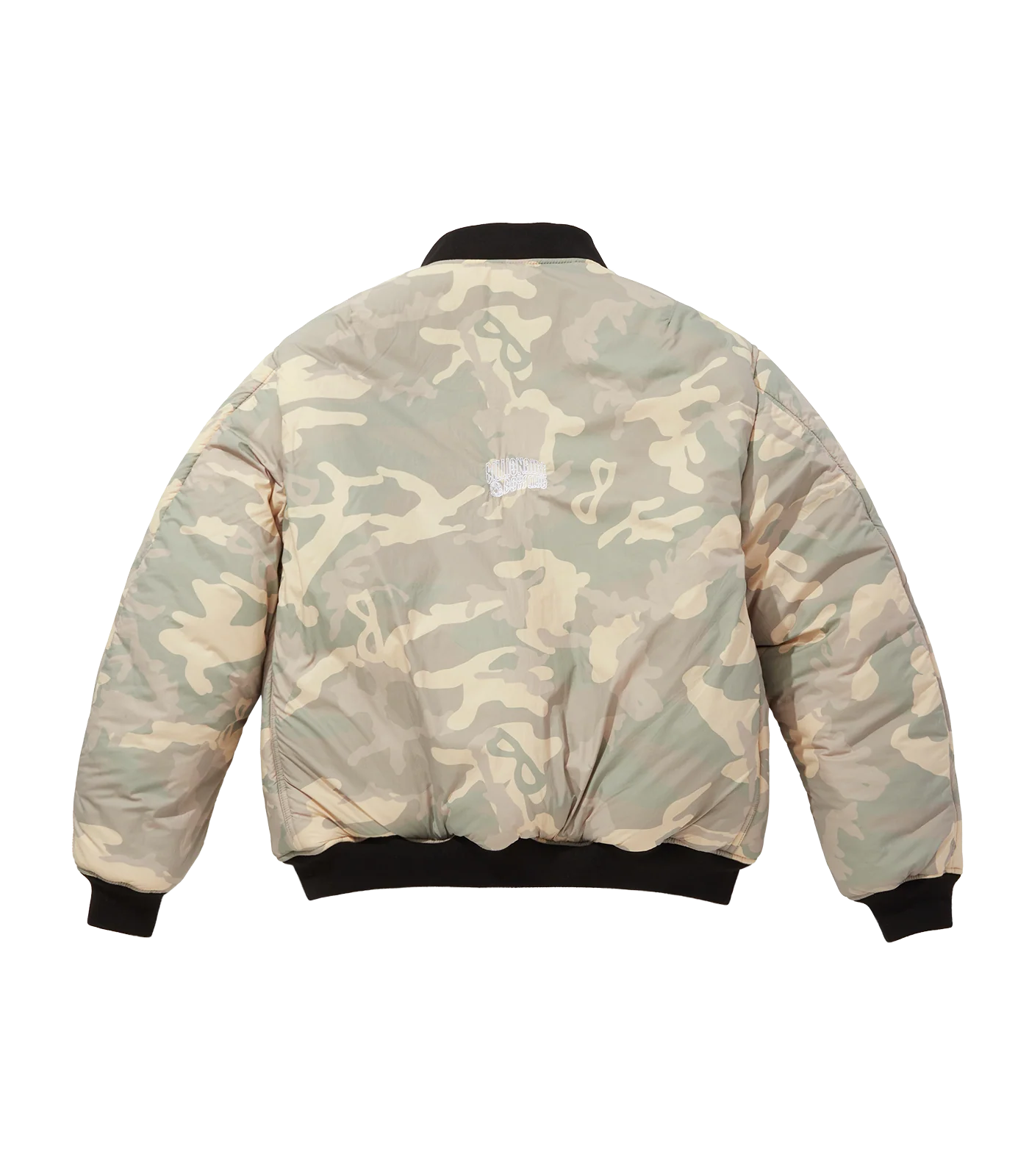 REVERSIBLE NYLON MA-1 BOMBER - OLIVE/CAMO - Image 4