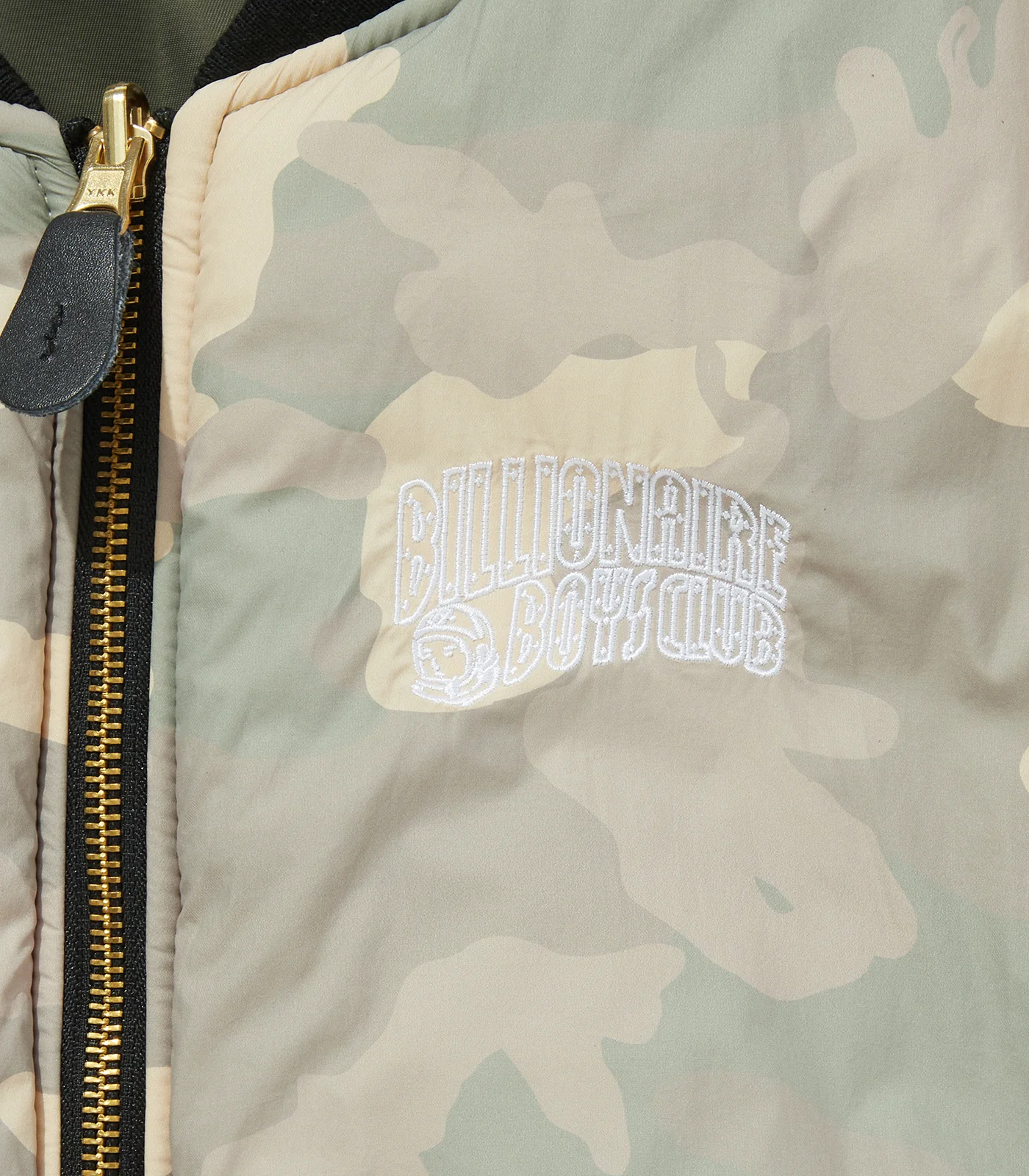 REVERSIBLE NYLON MA-1 BOMBER - OLIVE/CAMO - Image 8