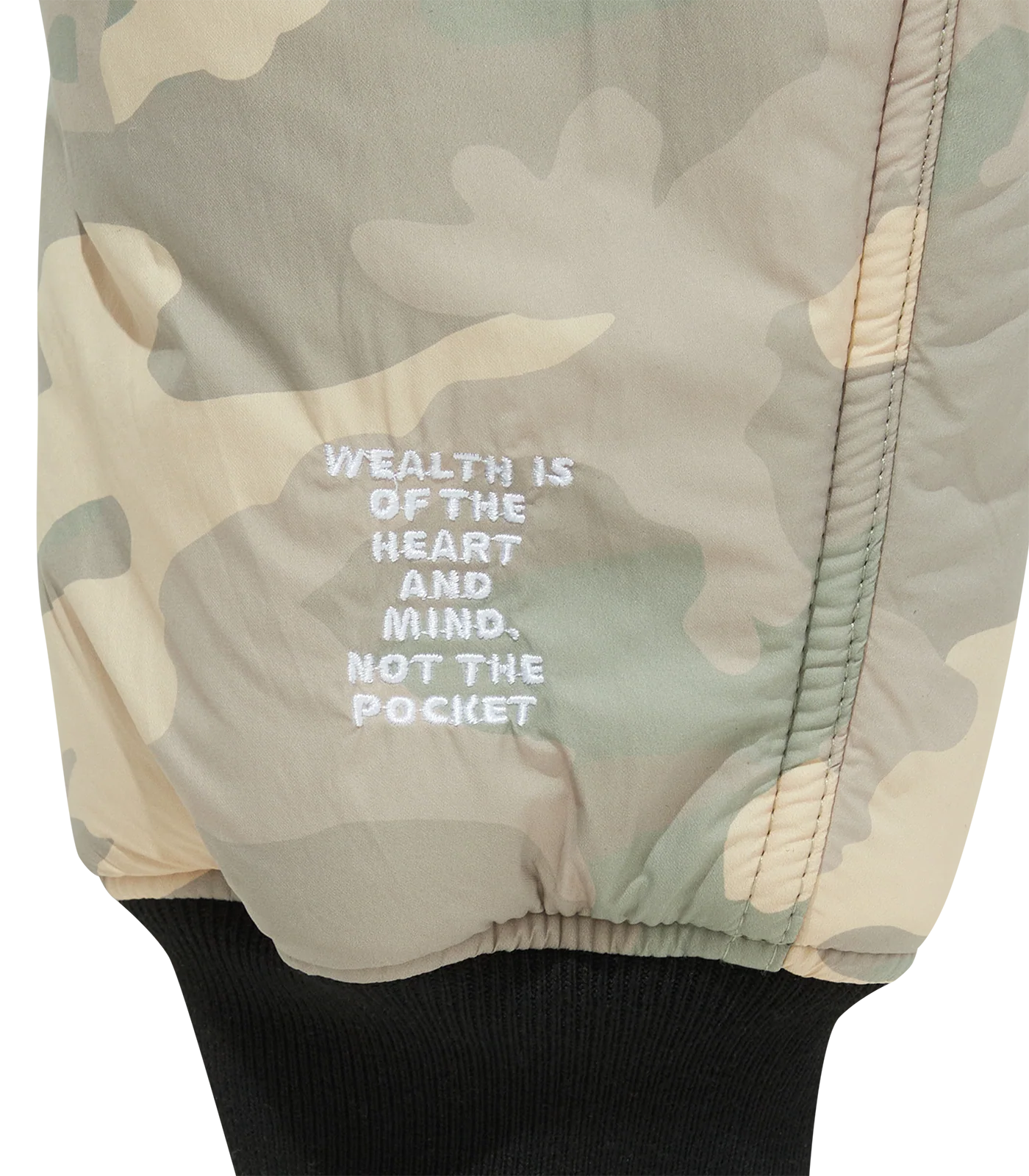 REVERSIBLE NYLON MA-1 BOMBER - OLIVE/CAMO - Image 9