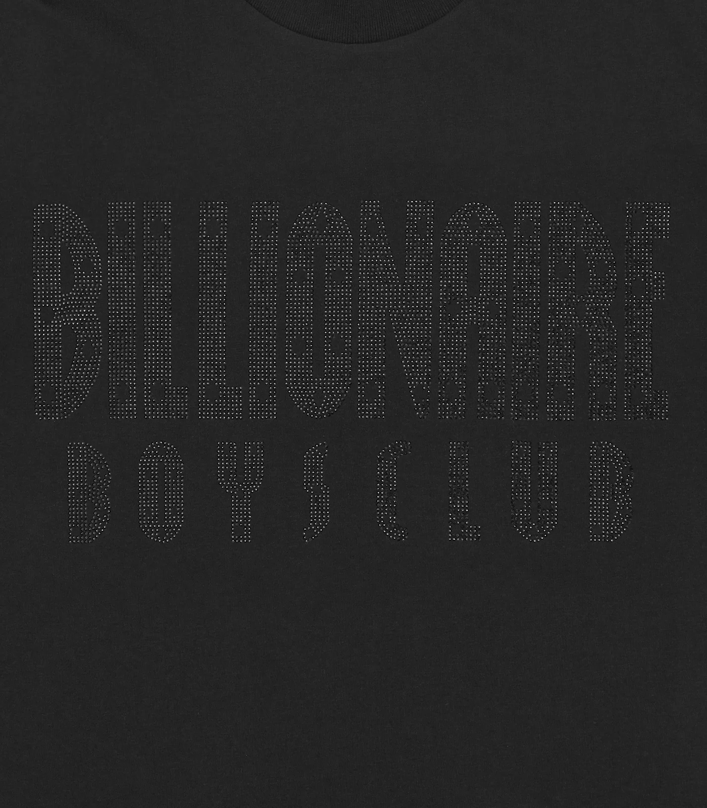 RHINESTONE STRAIGHT LOGO T-SHIRT - BLACK - Image 3