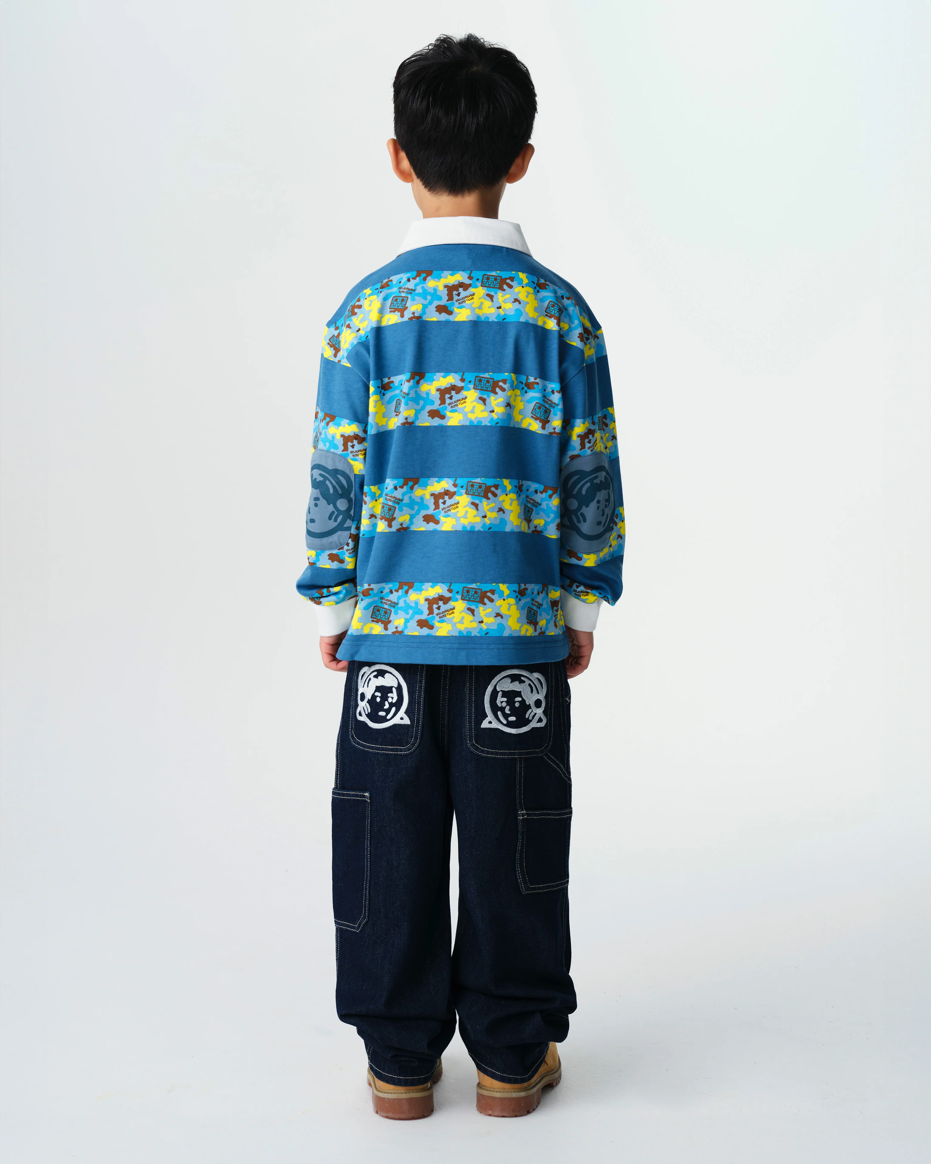 KIDS ROBOT CAMO RUGBY TOP - MULTI STRIPE - Image 4
