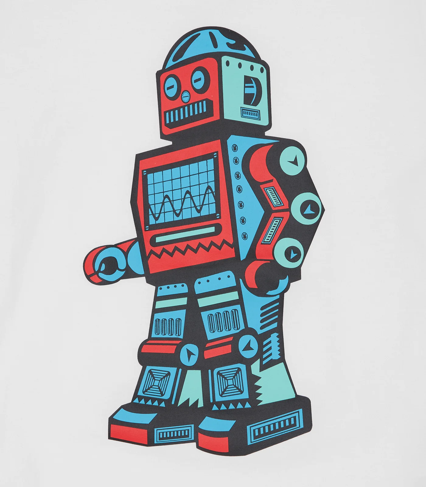 KIDS ROBOT L/S T-SHIRT - WHITE - Image 5