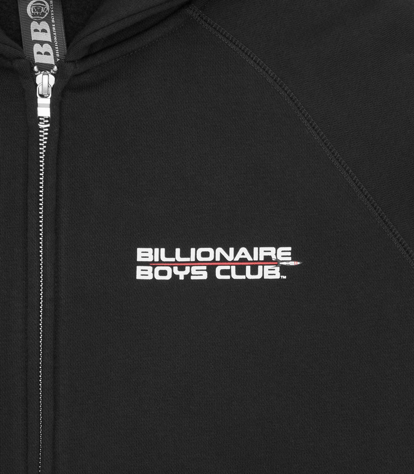 ROCKET LOGO ZIP THROUGH HOOD - BLACK - Image 3