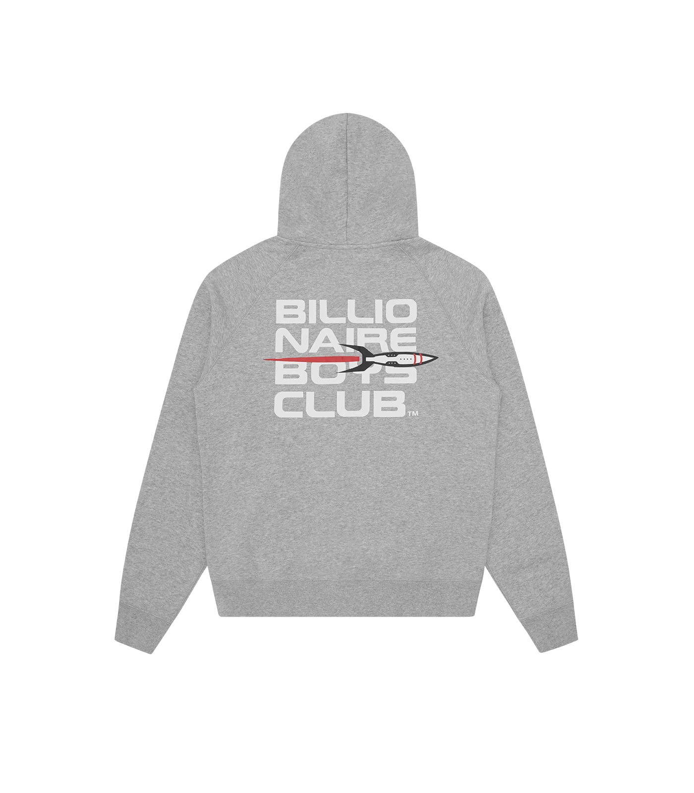 ROCKET LOGO ZIP THROUGH HOOD - HEATHER GREY - Image 2
