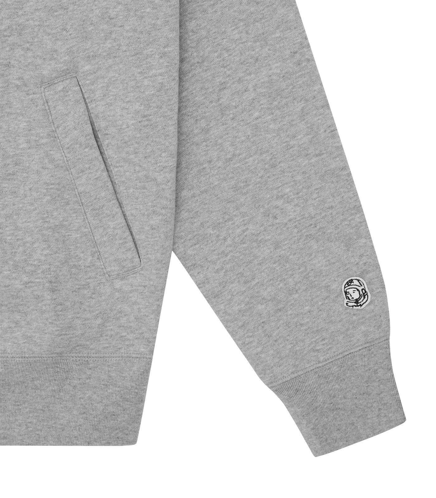 ROCKET LOGO ZIP THROUGH HOOD - HEATHER GREY - Image 5