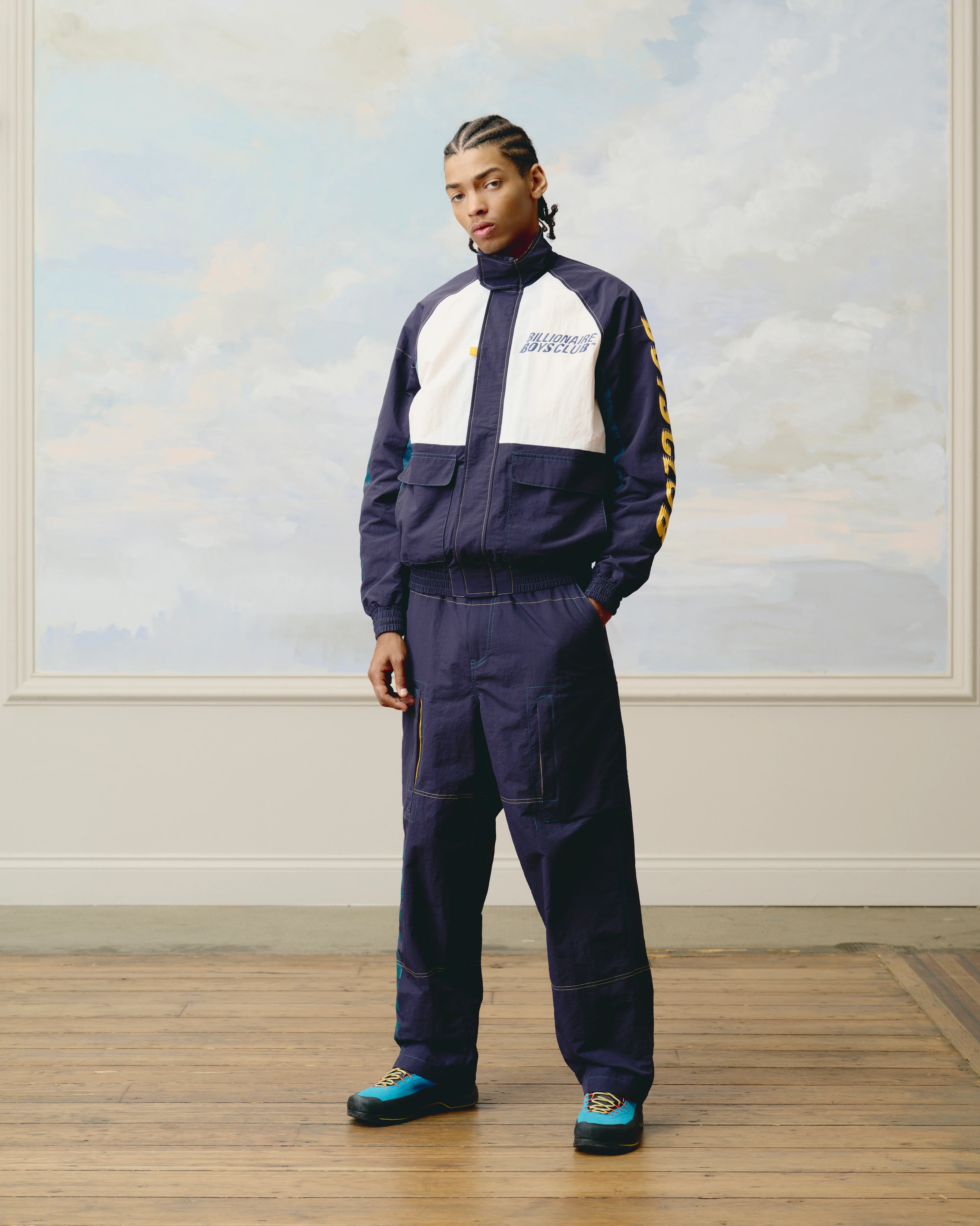 ROUND THE WORLD TRACK PANTS - NAVY - Image 2