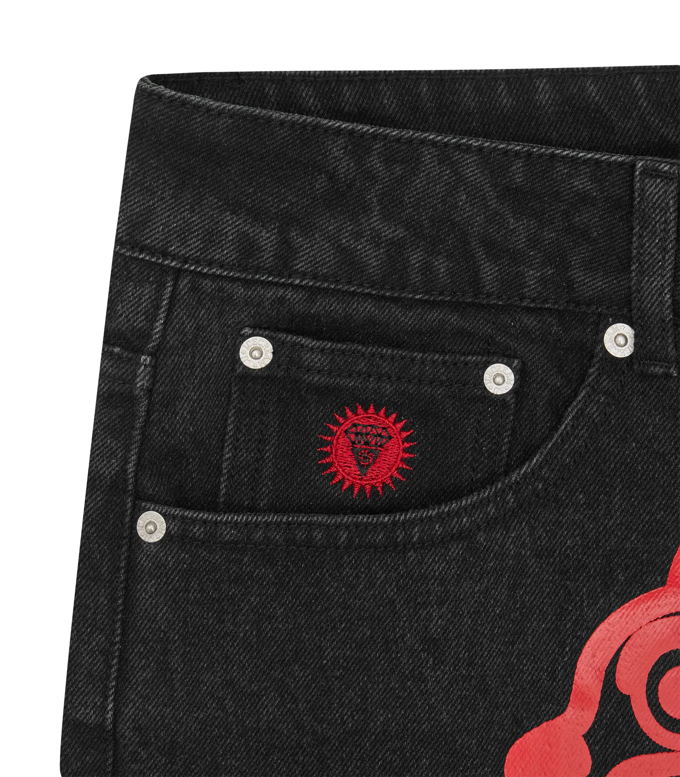 RUNNING DOG DENIM PANTS - BLACK - Image 5