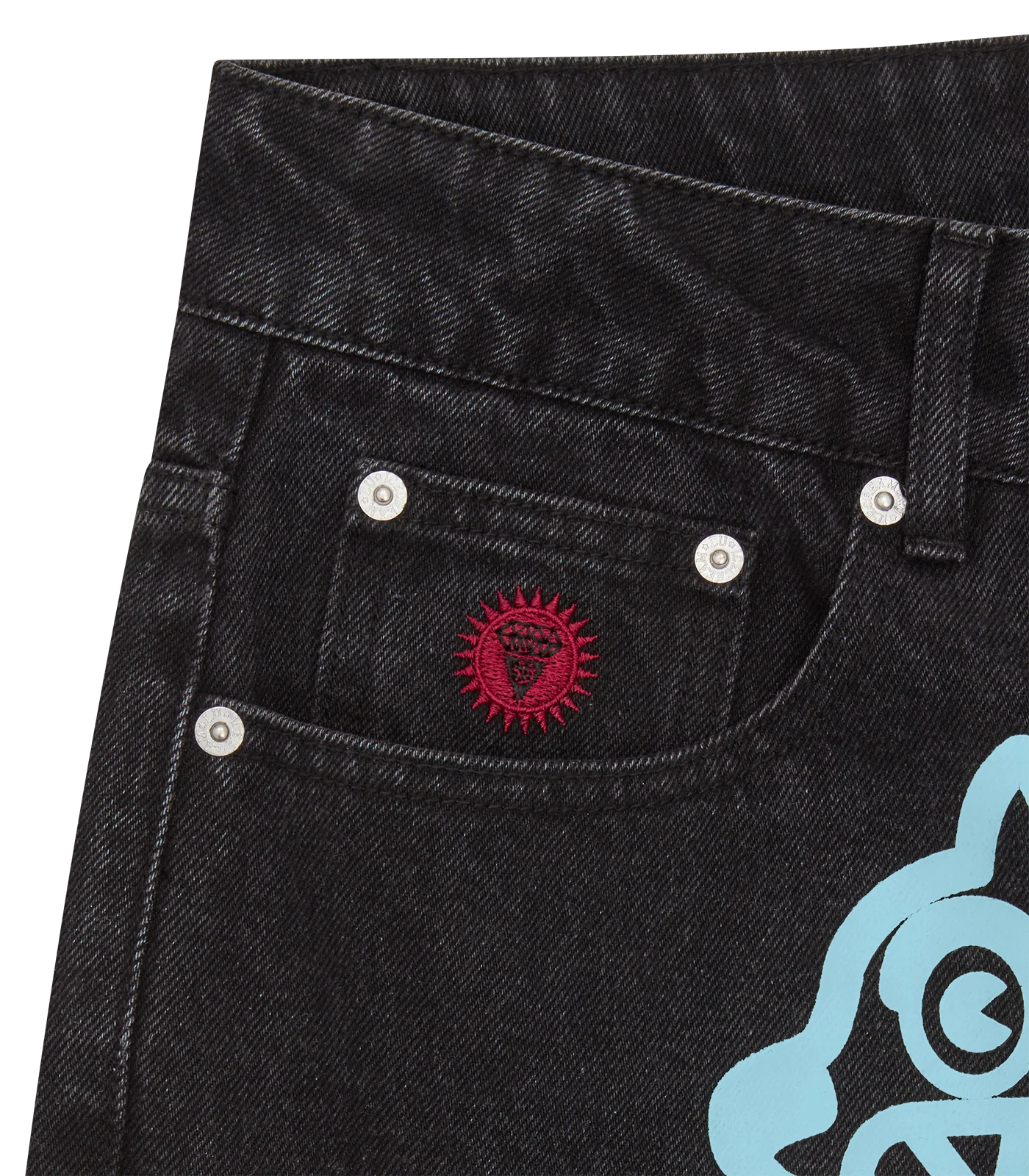 RUNNING DOG DENIM PANTS - BLACK - Image 6