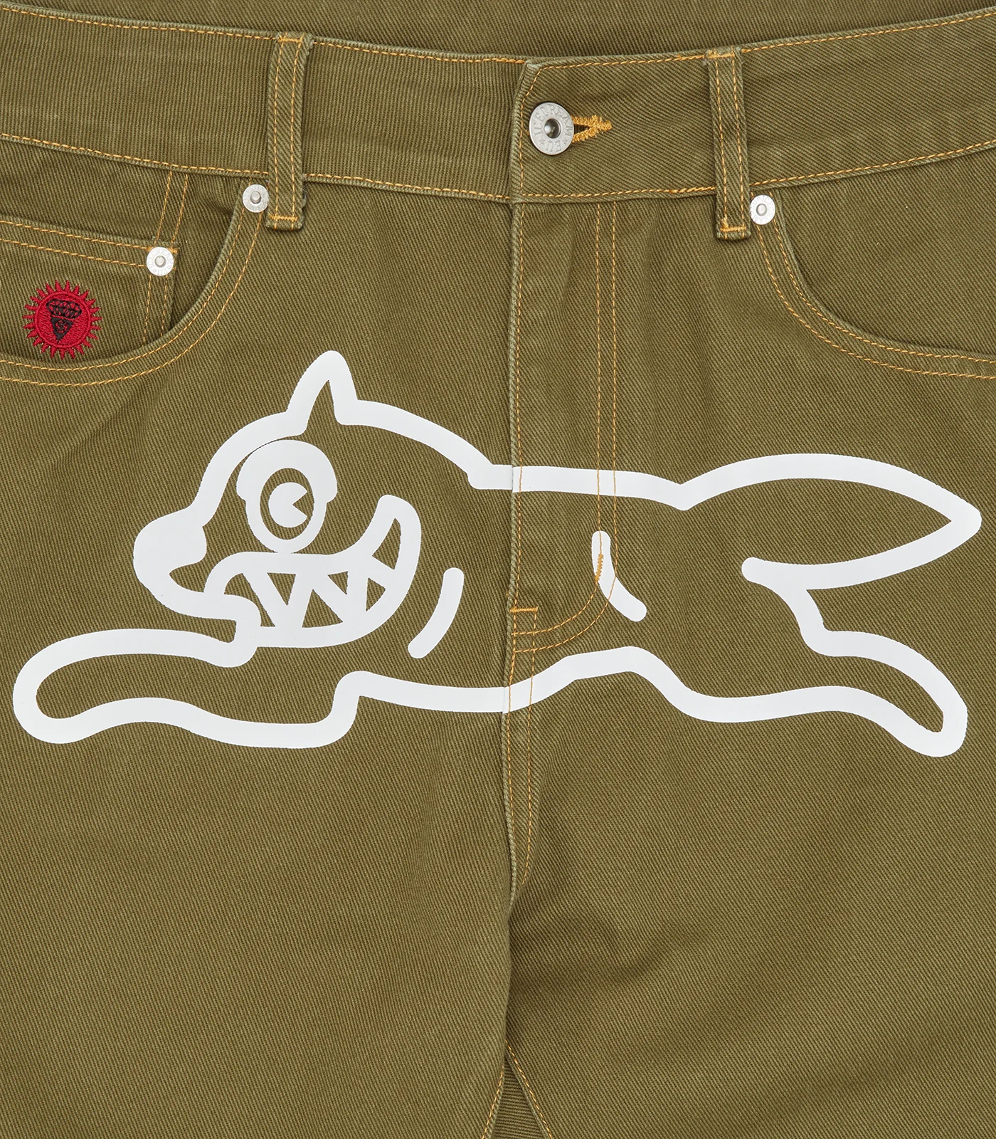 RUNNING DOG DENIM PANTS - GREEN - Image 3