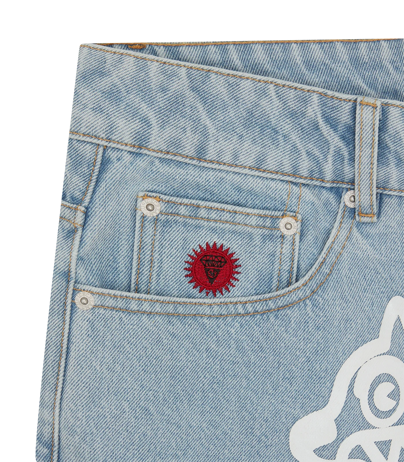 RUNNING DOG DENIM PANTS - HEAVY WASH BLUE - Image 5